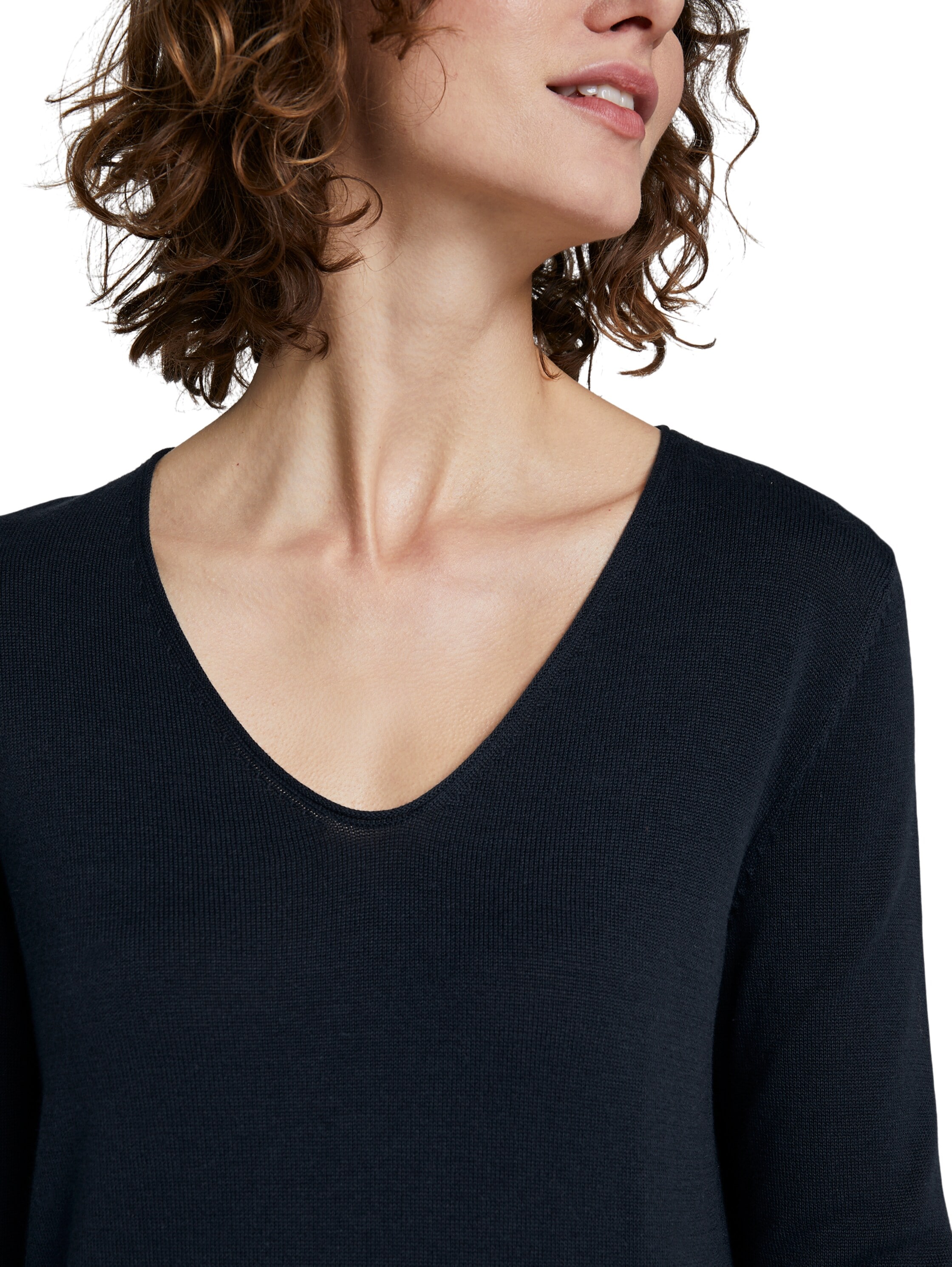 TOM TAILOR V-Ausschnitt-Pullover, mit V-Ausschnitt
