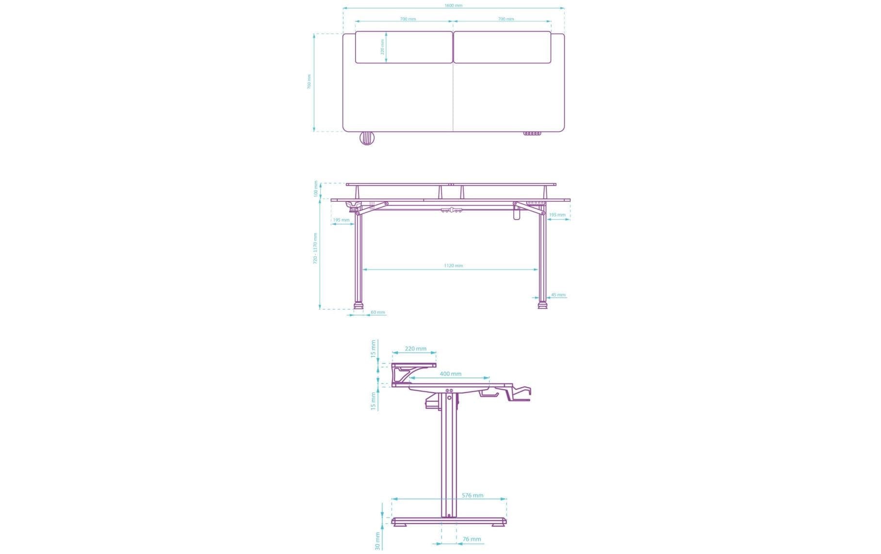 ULTRADESK Gamingtisch »Higlander XXL«, (1 St.)
