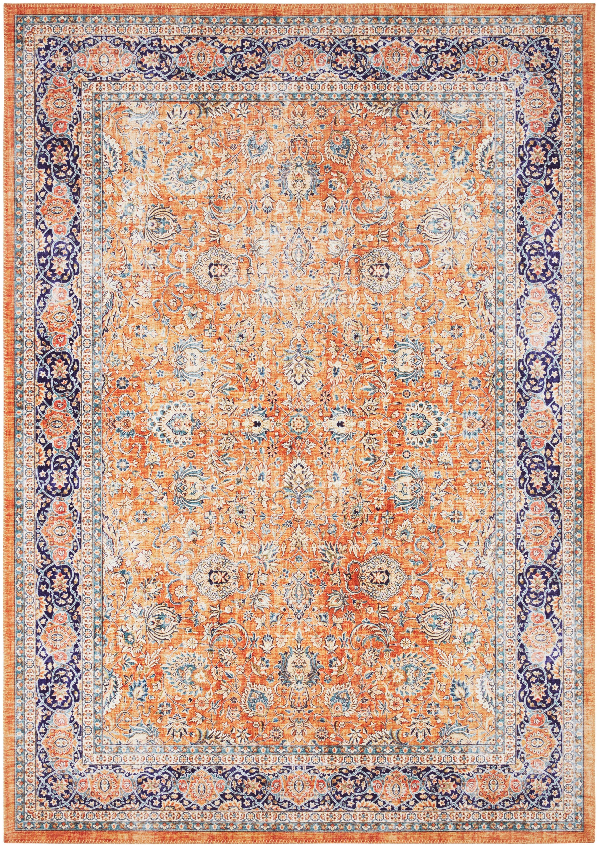 ELLE DECORATION Teppich "Keshan Maschad" rechteckig 5 mm Höhe Orientalisch, Läufer, Kurzflor, Vintage, Wohnzimmer, Schlafzimmer