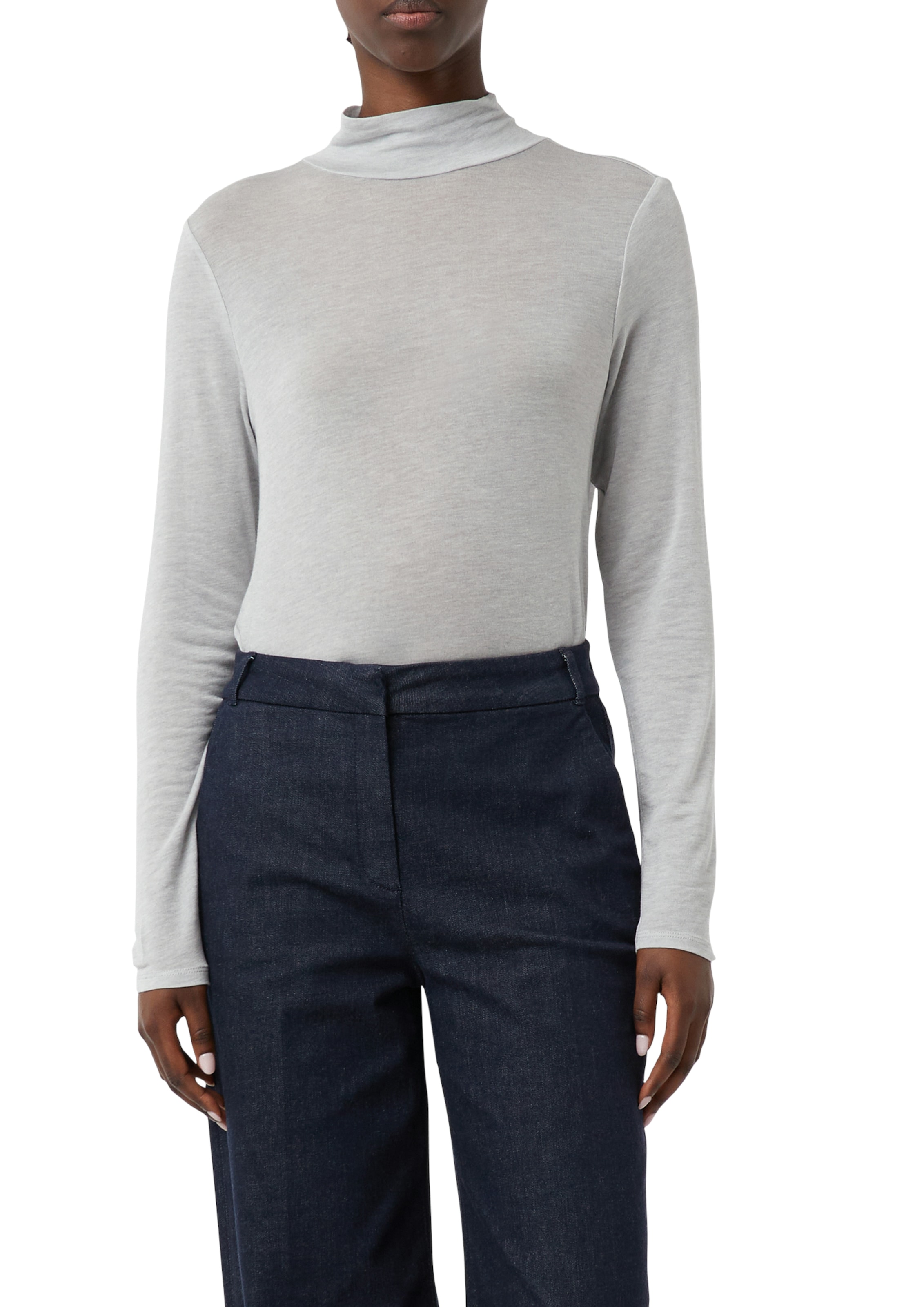 Comma Langarmshirt mit Wollanteil