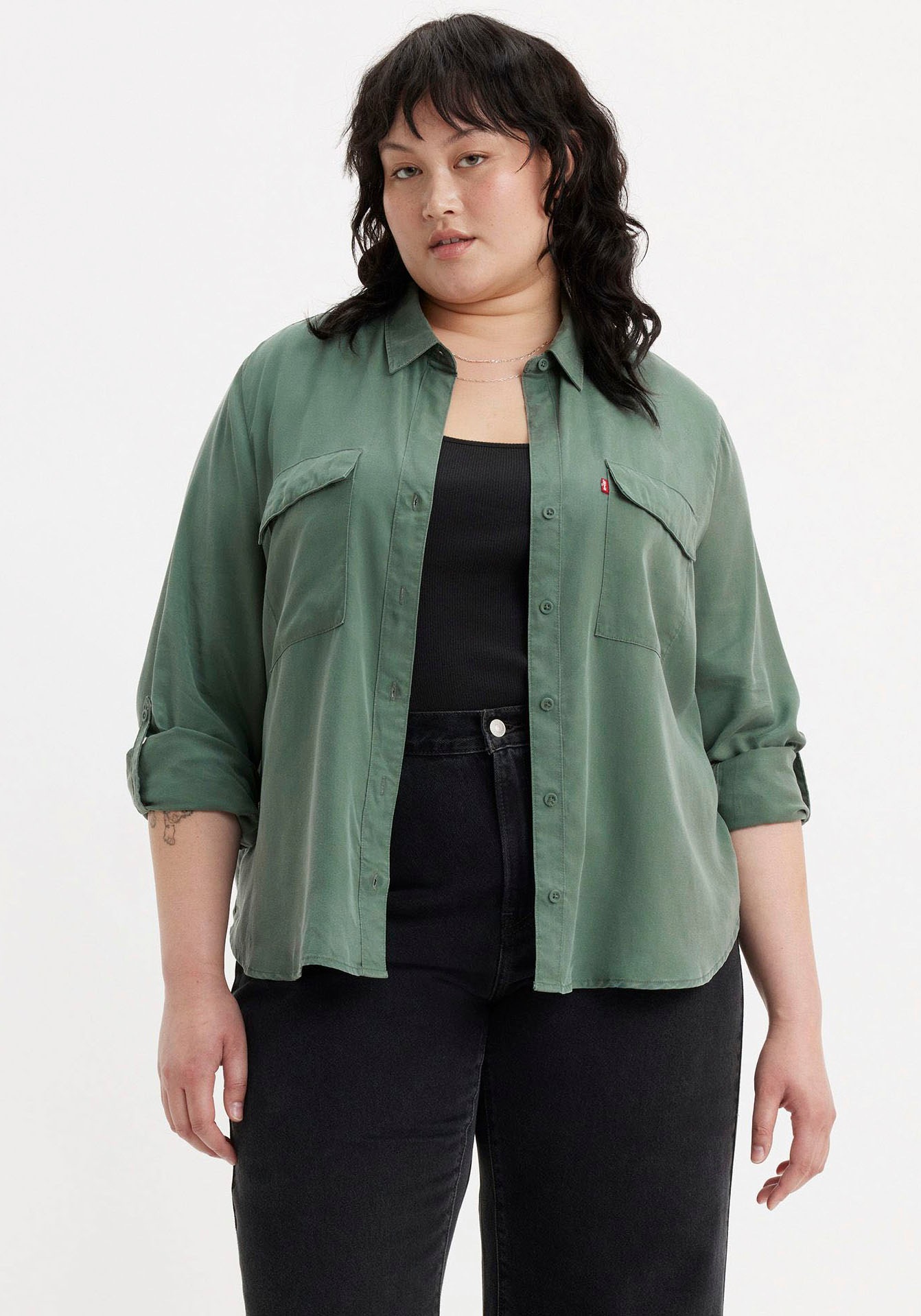 Levi's® Plus Hemdbluse »DOREEN UTILITY SHIRT« angenehm luftig und leicht