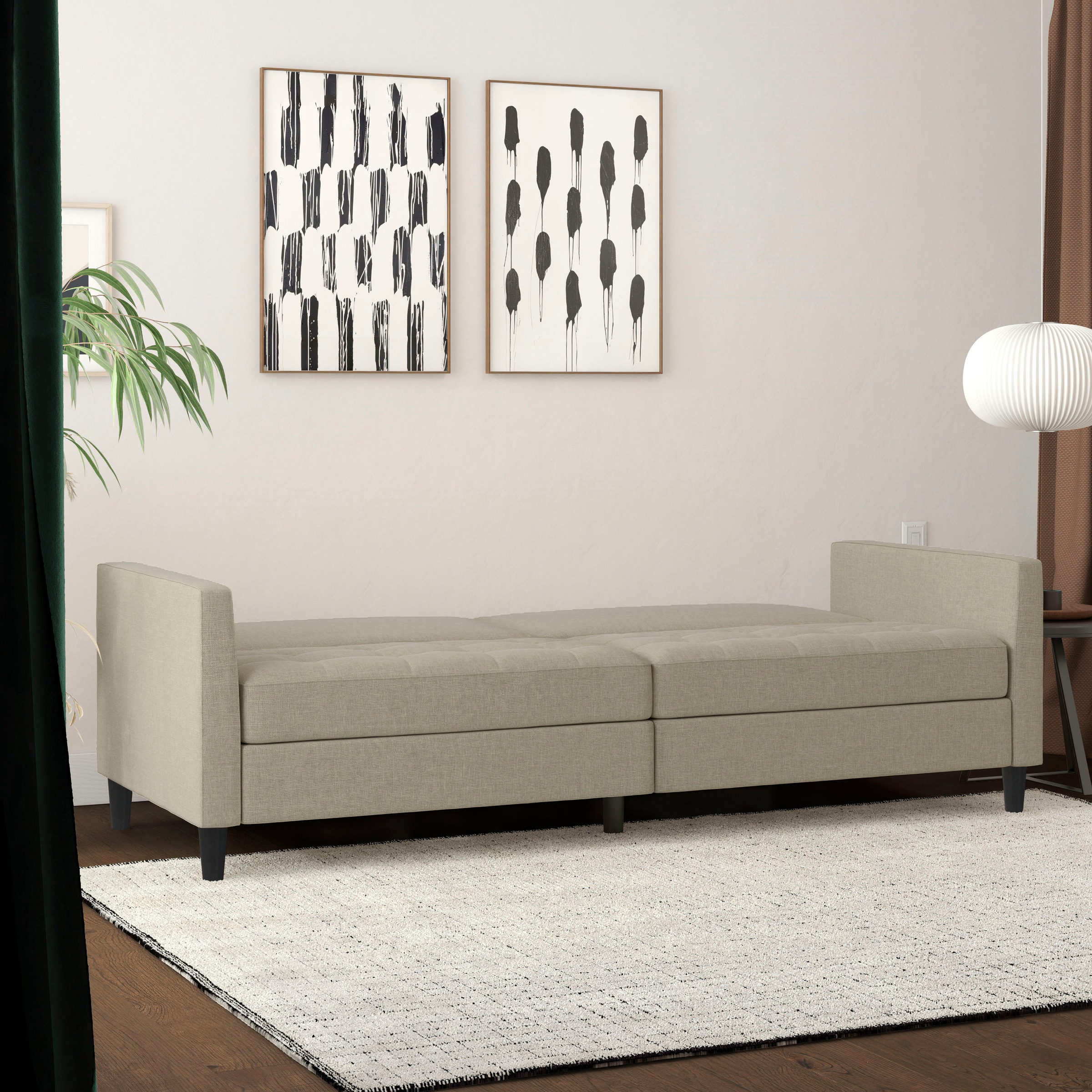 Dorel Home 3-Sitzer »Presley«, Sofa mit Bett-Funktion und verstellbarer Rückenlehne