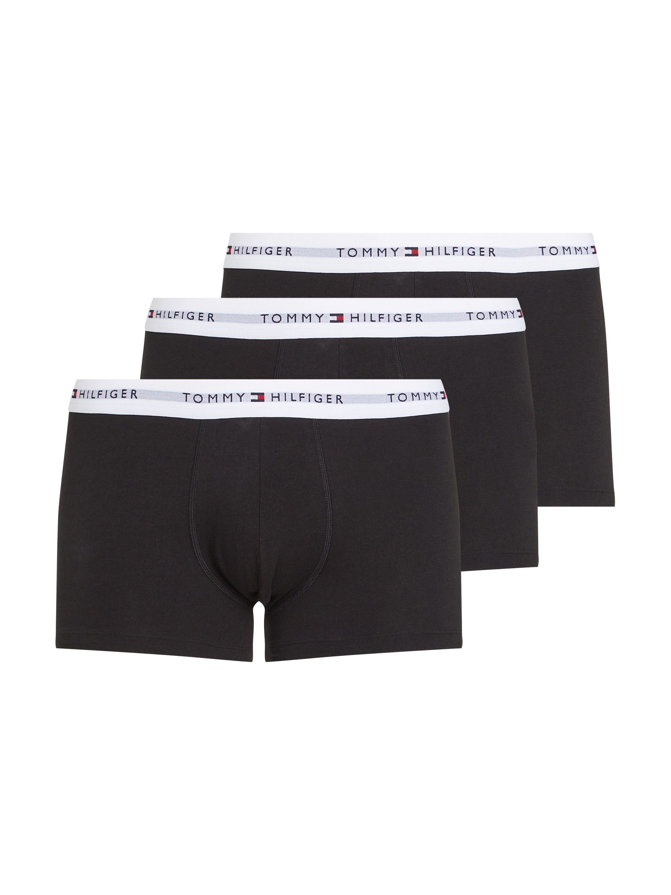 Tommy Hilfiger Underwear Trunk »TRUNK 3 PACK« 3 Stk. mit kontrastfarbenem Logobund