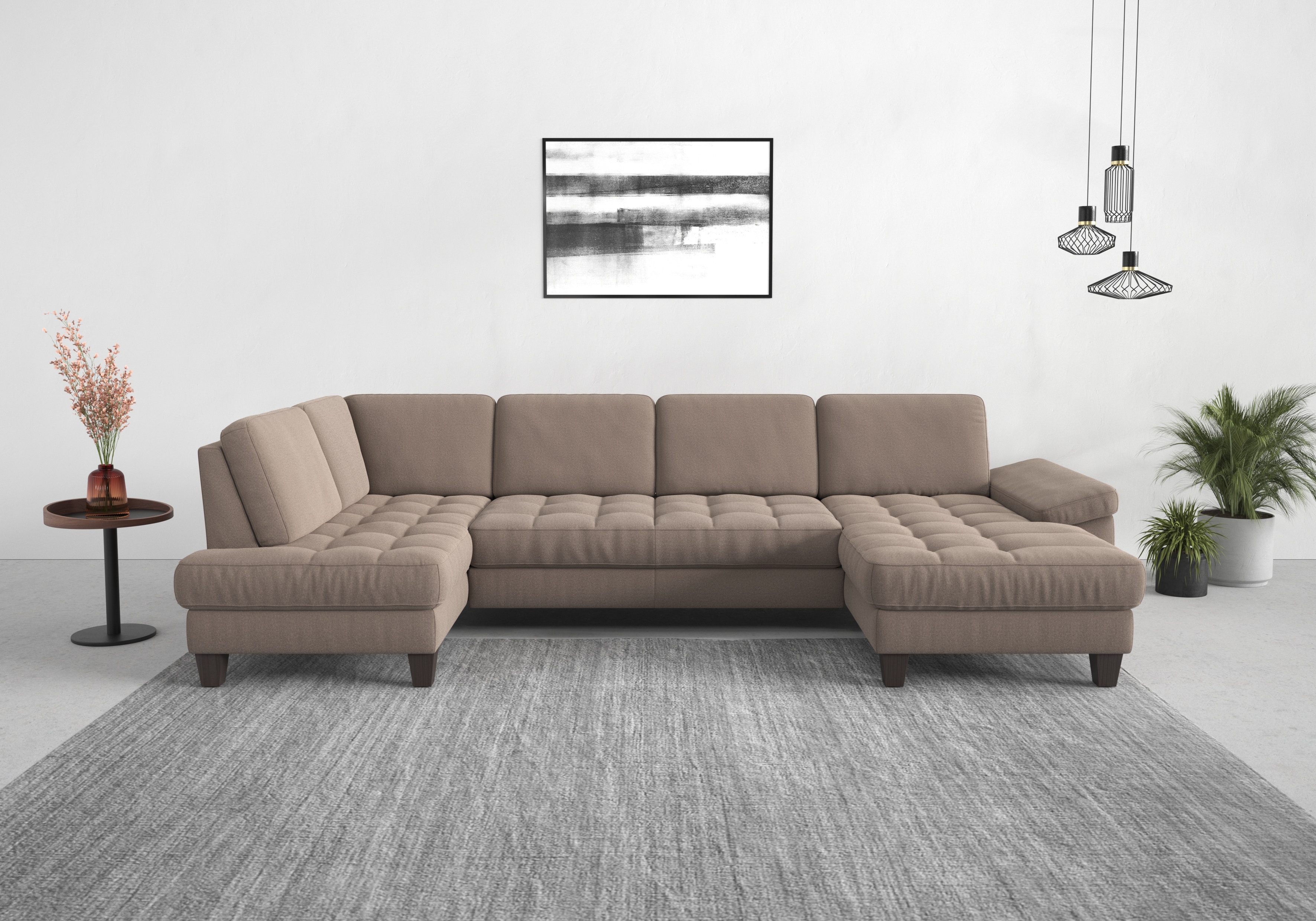 sit&more Wohnlandschaft "Westham U-Form" wahlweise mit Bettfunktion, Bettkasten, Sitztiefenverstellung