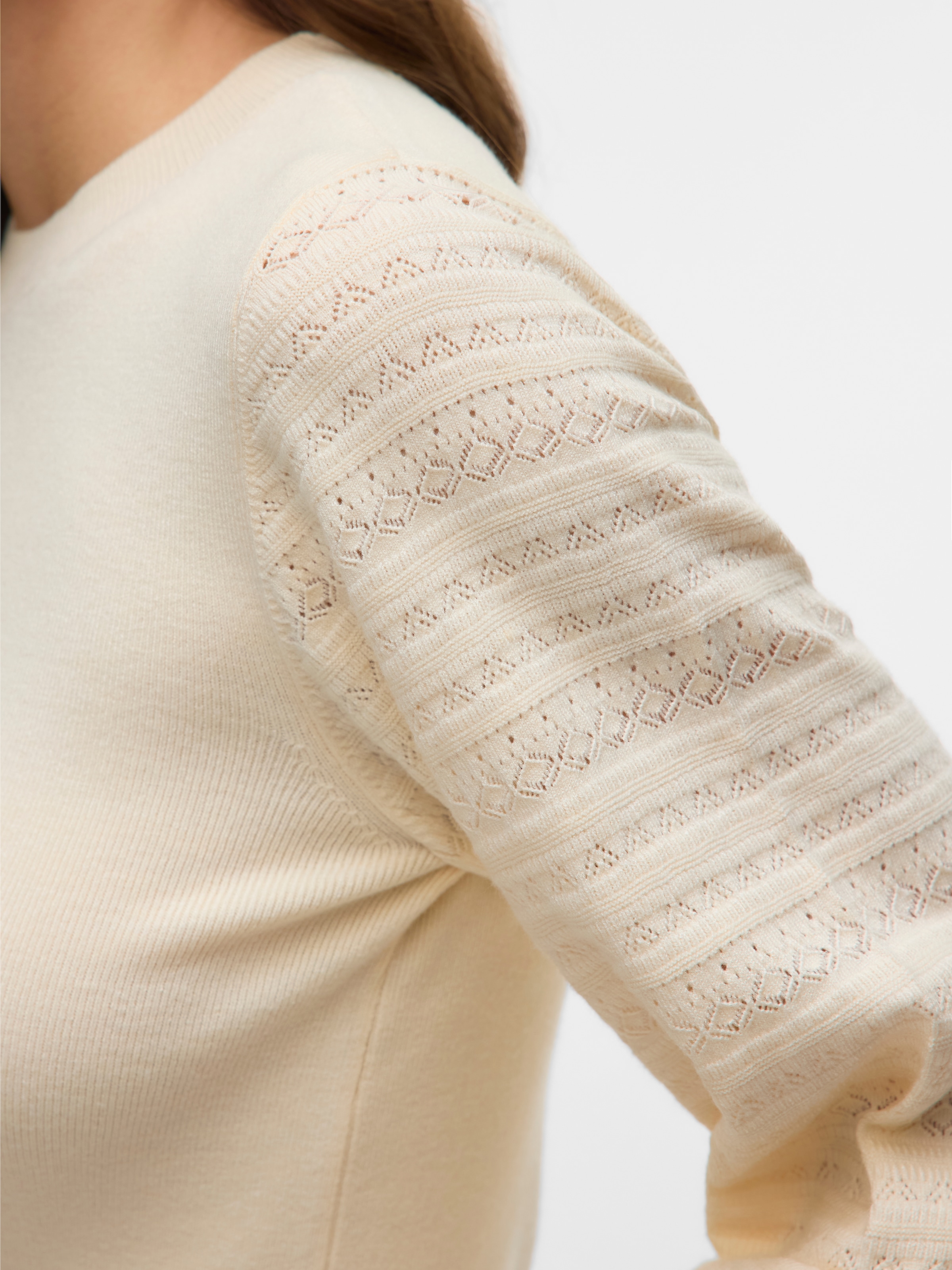 Vero Moda Strickpullover »VMHOLLYPOINTELLE LS O-NCK PULLOVE GA BOO«