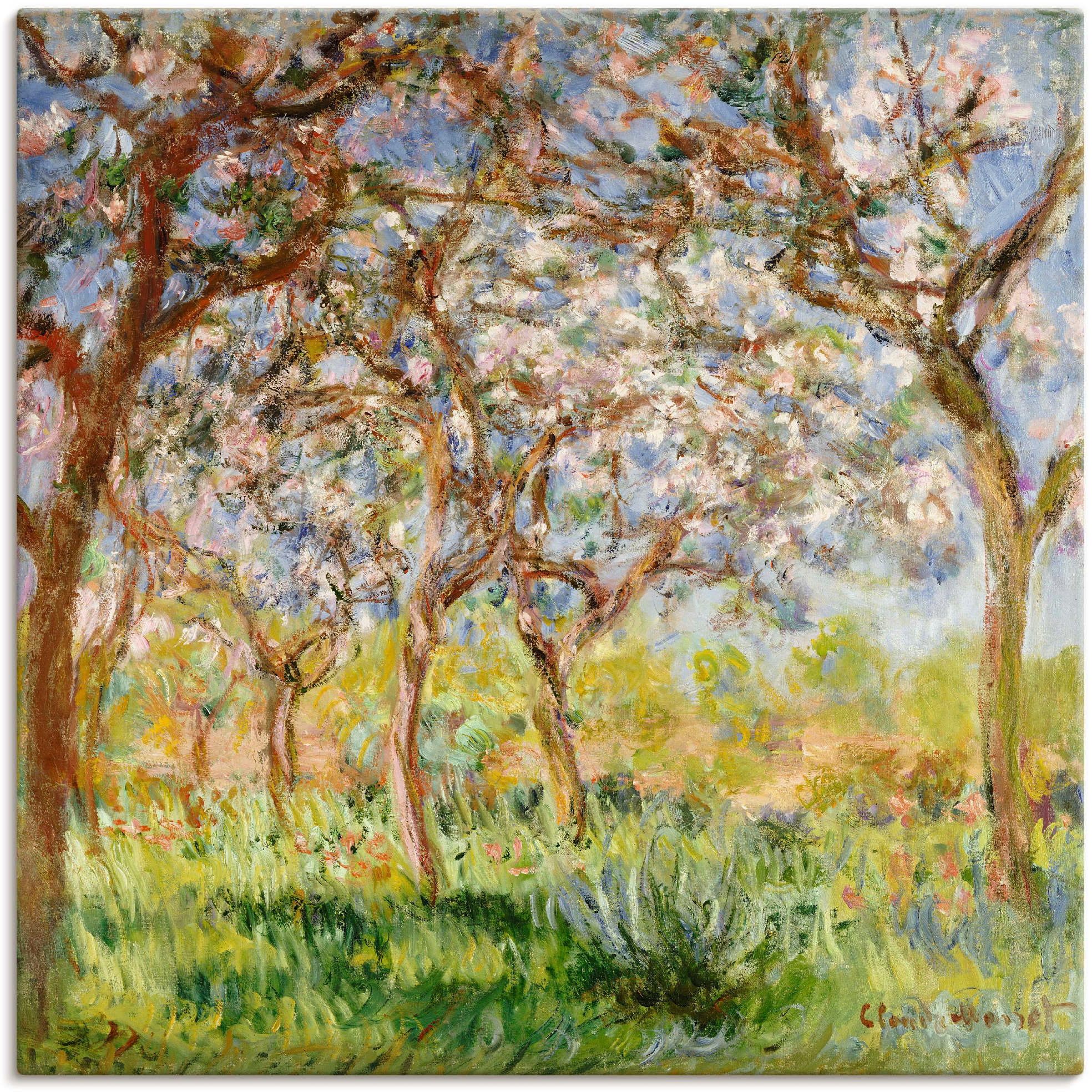 Artland Wandbild »Frühling in Giverny.«, Wiesen & Bäume, (1 St.), als Leinwandbild, Poster in verschied. Grössen