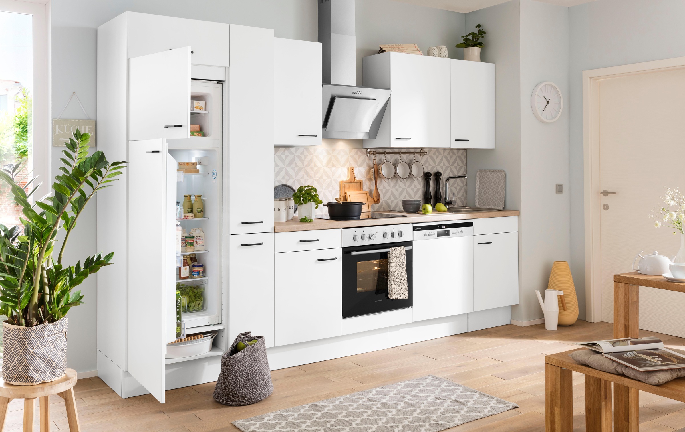 OPTIFIT Küchenzeile "Elga" Premium-Küche mit Soft-Close-Funktion, Vollauszug, Breite 280 cm