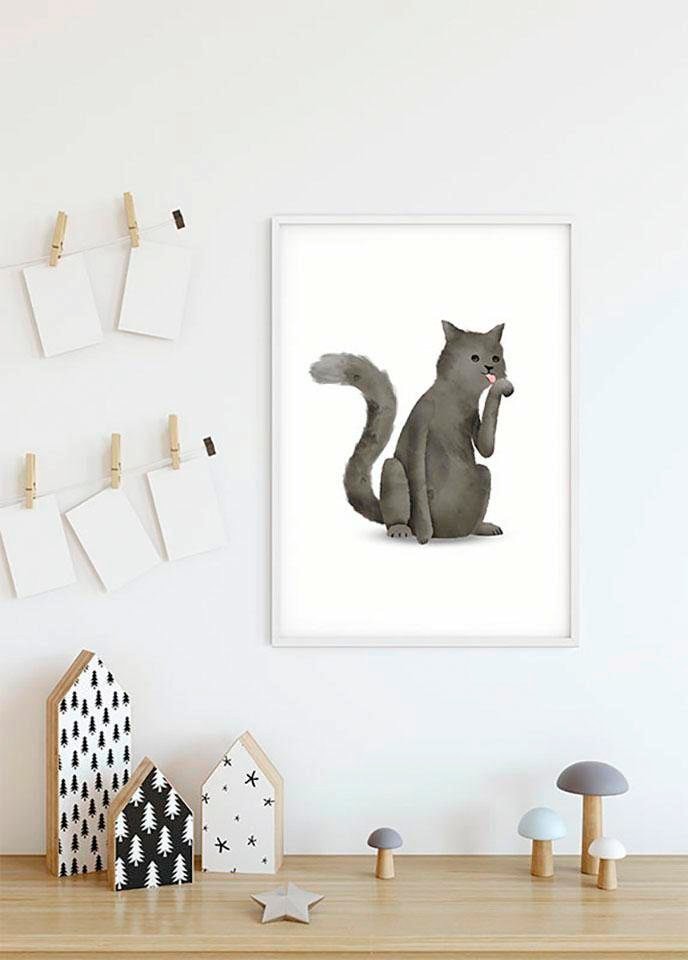 ❤ Komar Poster »Cute Animal Cat«, Tiere, (1 St.), Kinderzimmer, Schlafzimmer,  Wohnzimmer ordern im Jelmoli-Online Shop