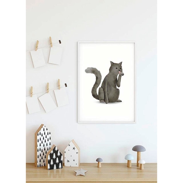 ❤ Komar Poster »Cute Animal Cat«, Tiere, (1 St.), Kinderzimmer, Schlafzimmer,  Wohnzimmer ordern im Jelmoli-Online Shop
