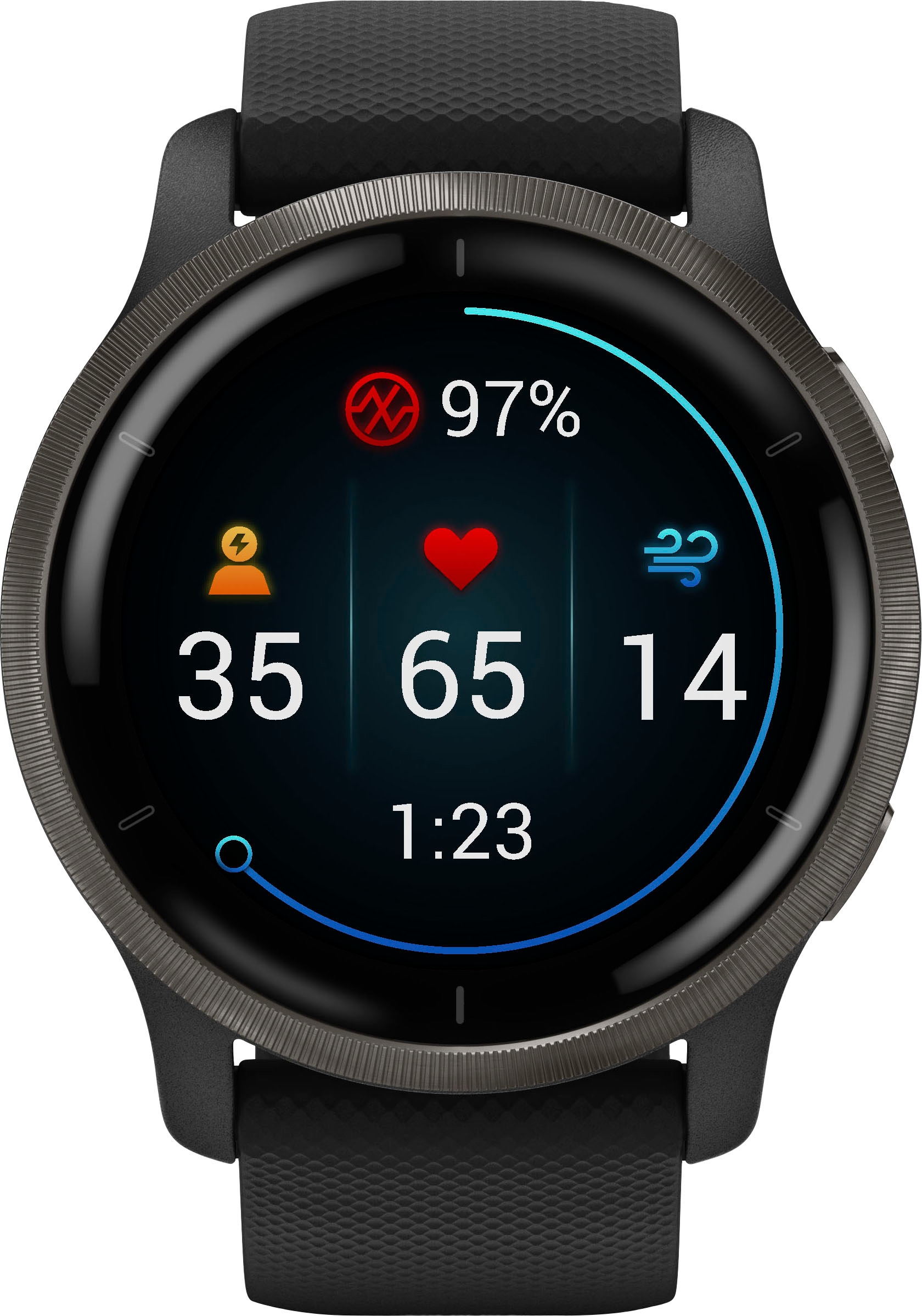 Garmin Smartwatch »Venu 2«, (3,3 cm / 1,3 Zoll), 8 GB, 25 vorinstallierten Sport-Apps