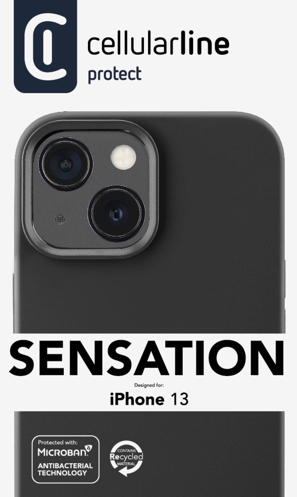 Cellularline Backcover »Case SENSATION - iPhone 13«, Handyhülle, Schutzhülle