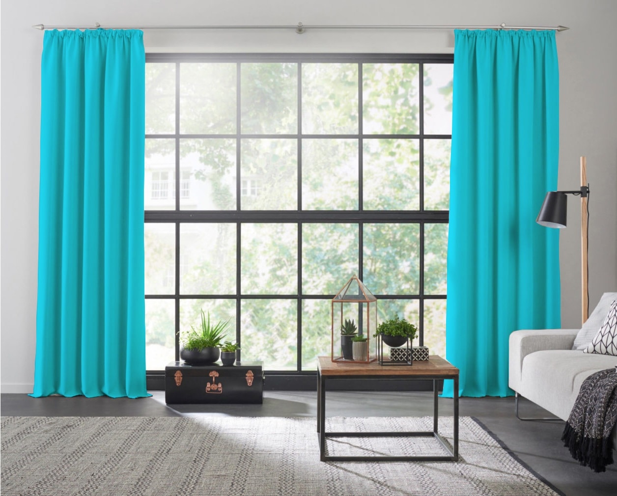 Wirth Vorhang "Dim out" Kräuselband 1 Stk. tlg. nach Mass