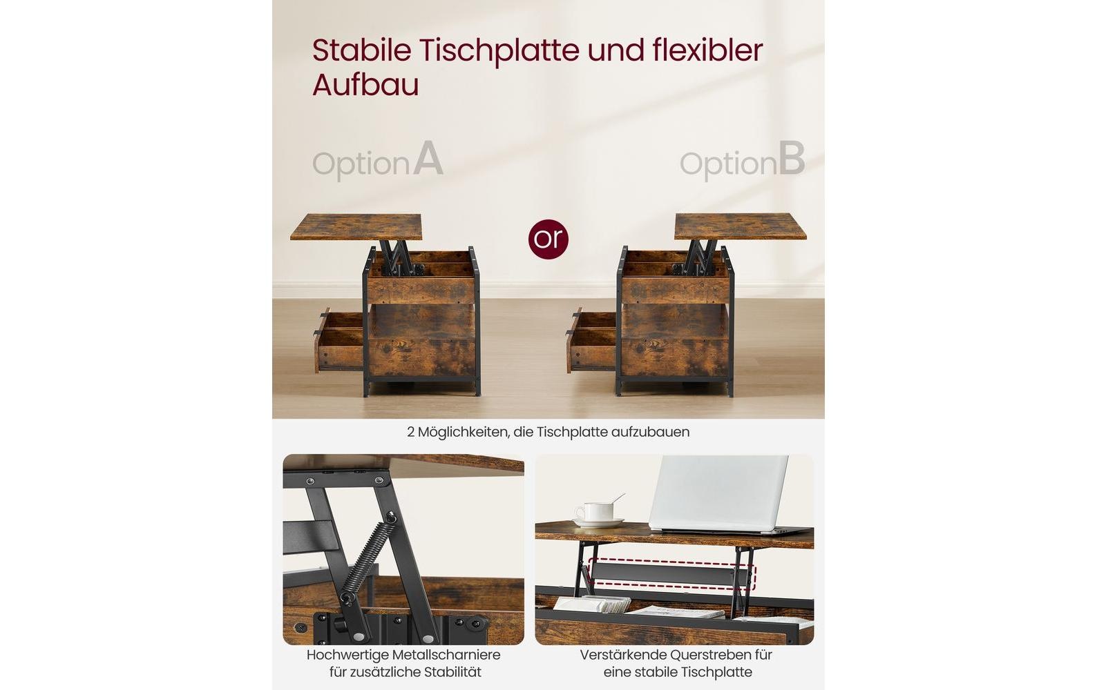 VASAGLE Couchtisch »100 x 50 cm«