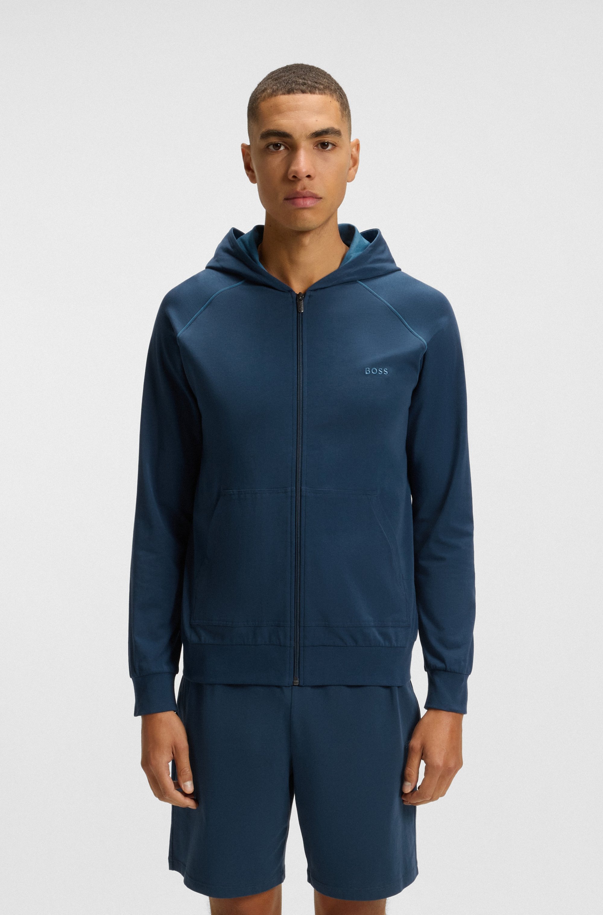 BOSS Kapuzensweatjacke »Mix&Match Jacket H« mit Kängurutasche