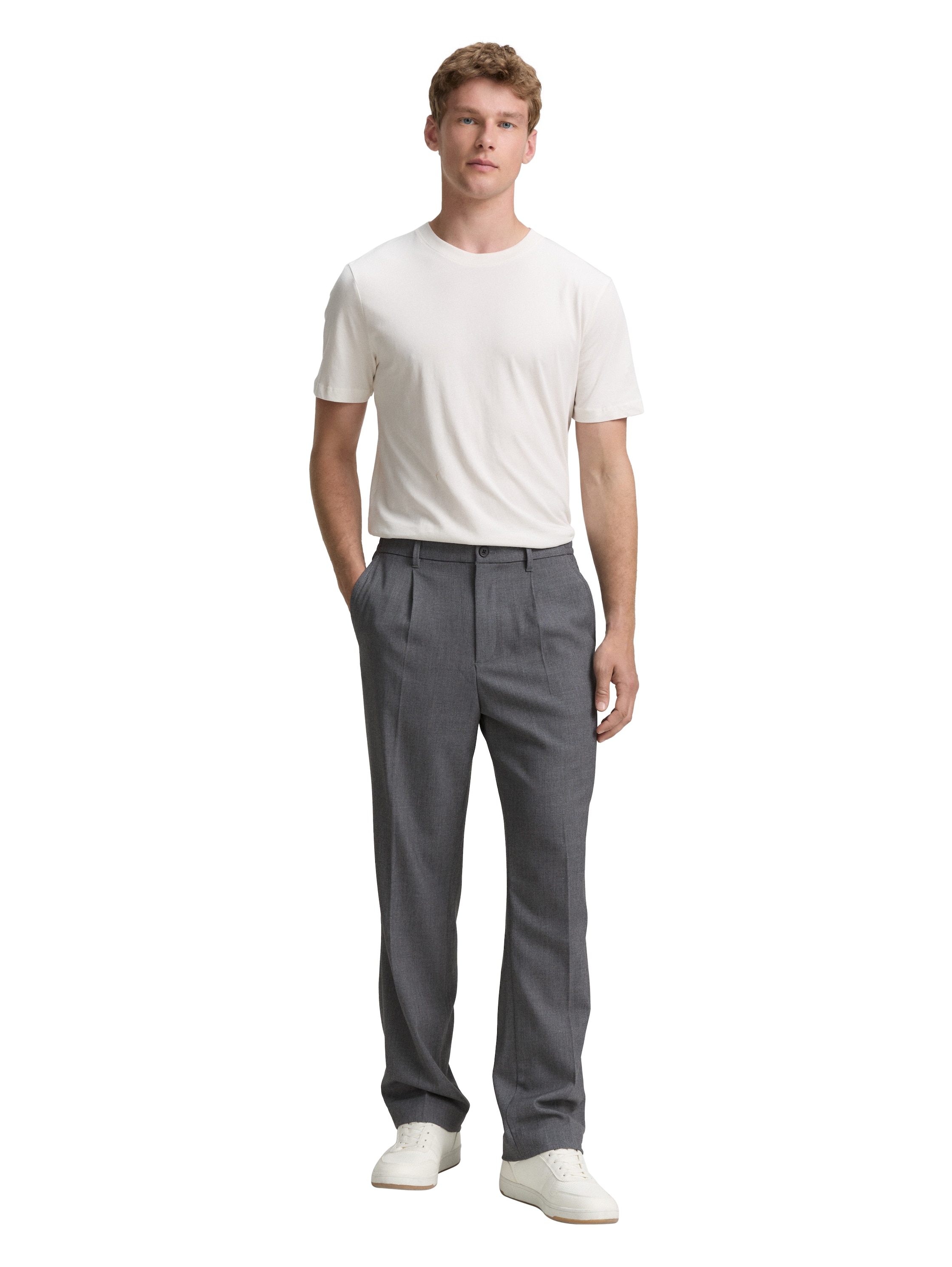 TOM TAILOR Denim Chinohose, mit Bügelfalte