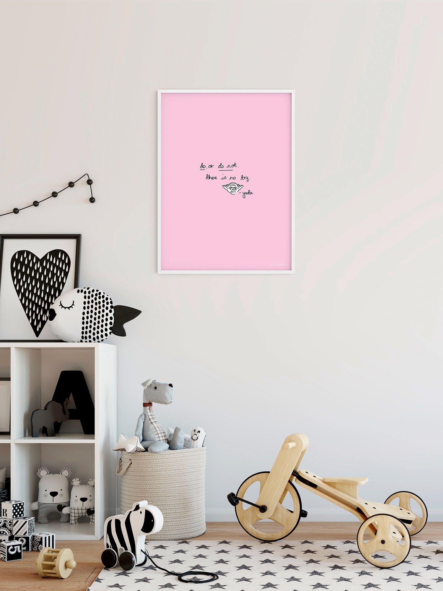 Komar Wandbild »Star Wars Quote Yoda Cute«, (1 St.), Kinderzimmer, Schlafzimmer, Wohnzimmer