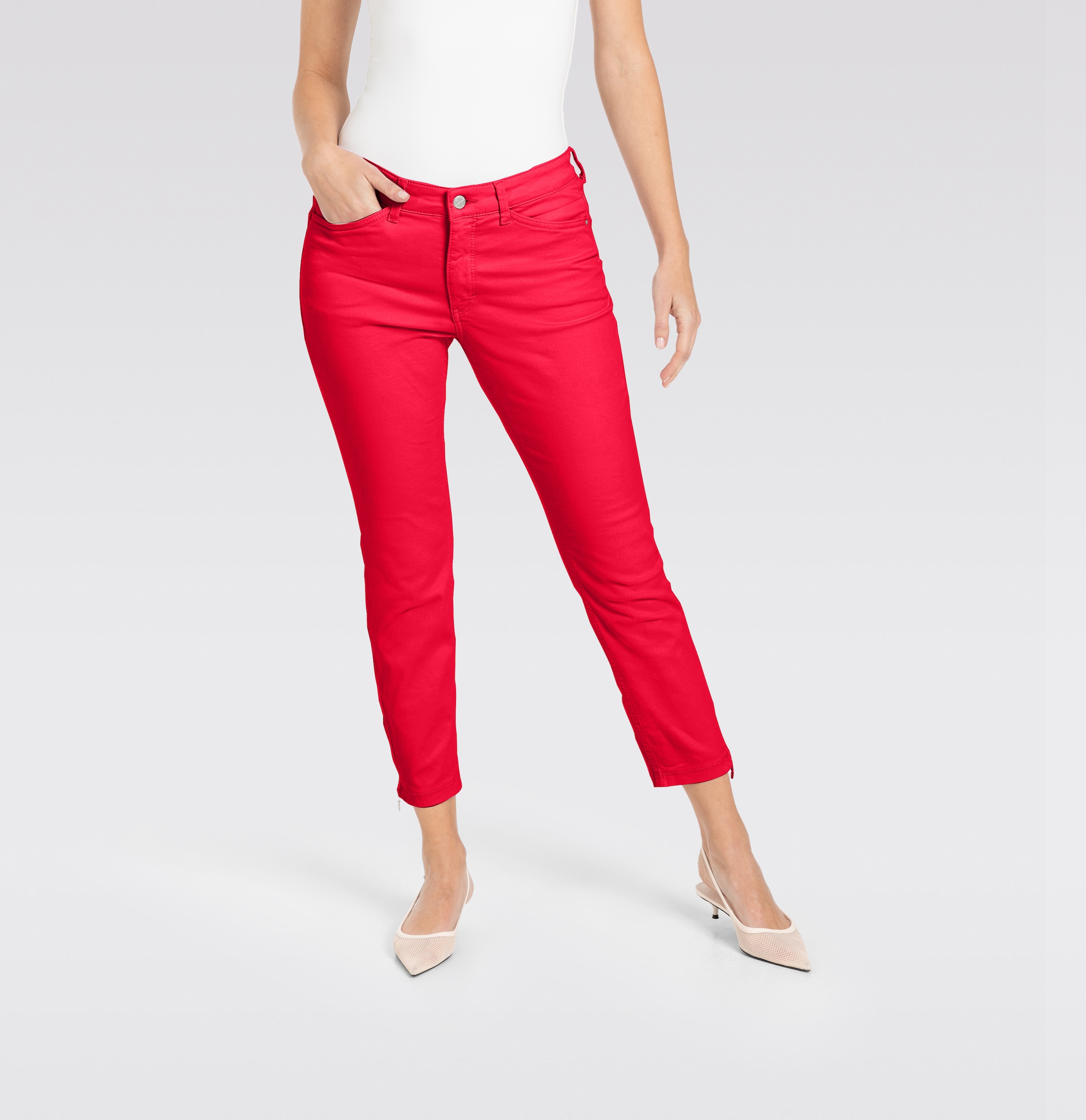 MAC 7/8-Jeans »Dream Chic«, verkürzte Form mit Reissverschluss