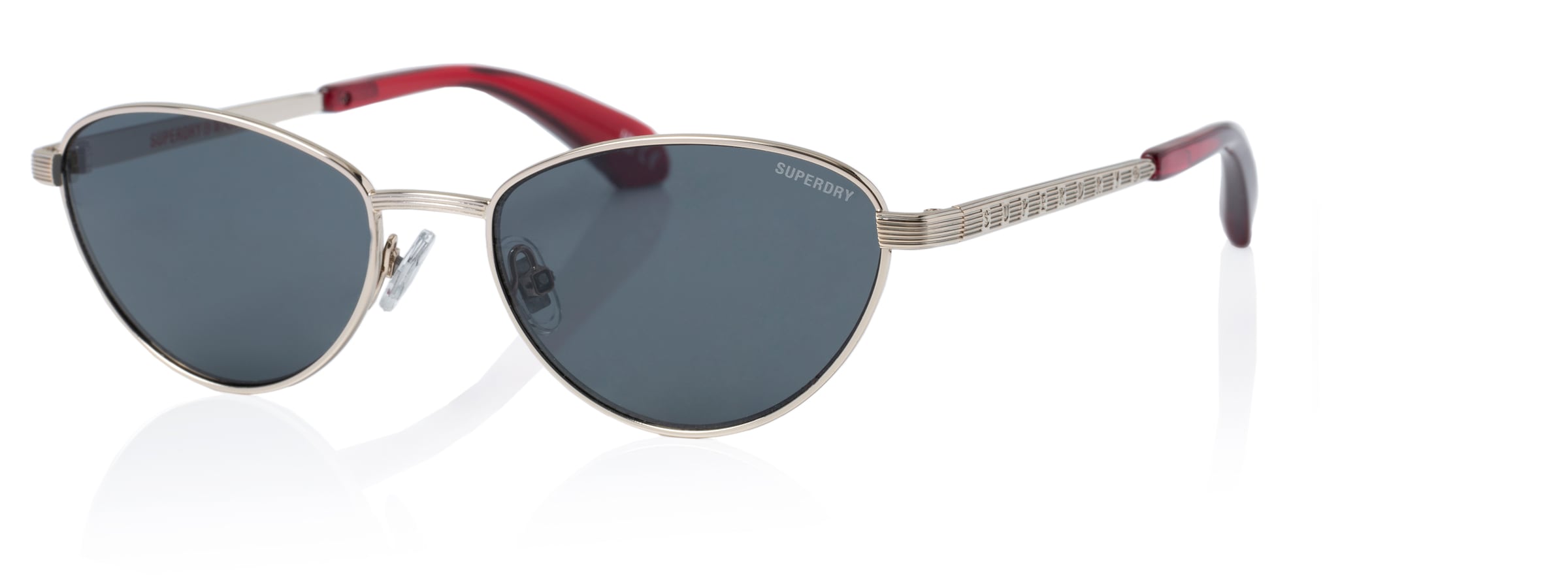 Superdry Sonnenbrille "Modell 995059" Form Feminin, Logoschriftzug auf Bügel, Metallfassung
