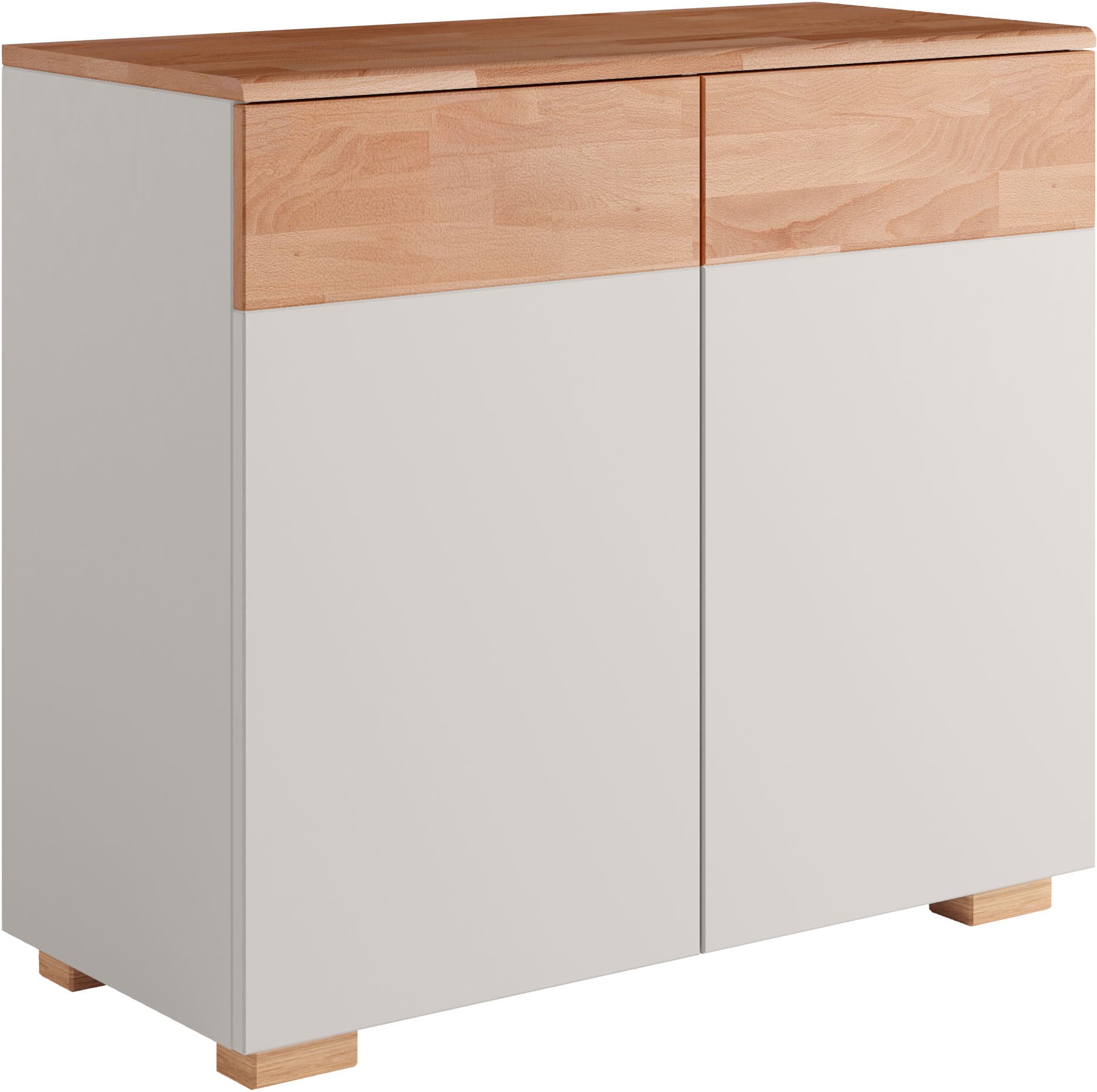 GOODproduct Kommode "Citra teilmassiv" Breite 90cm,moderne grifflose Optik mit push to open Funktion