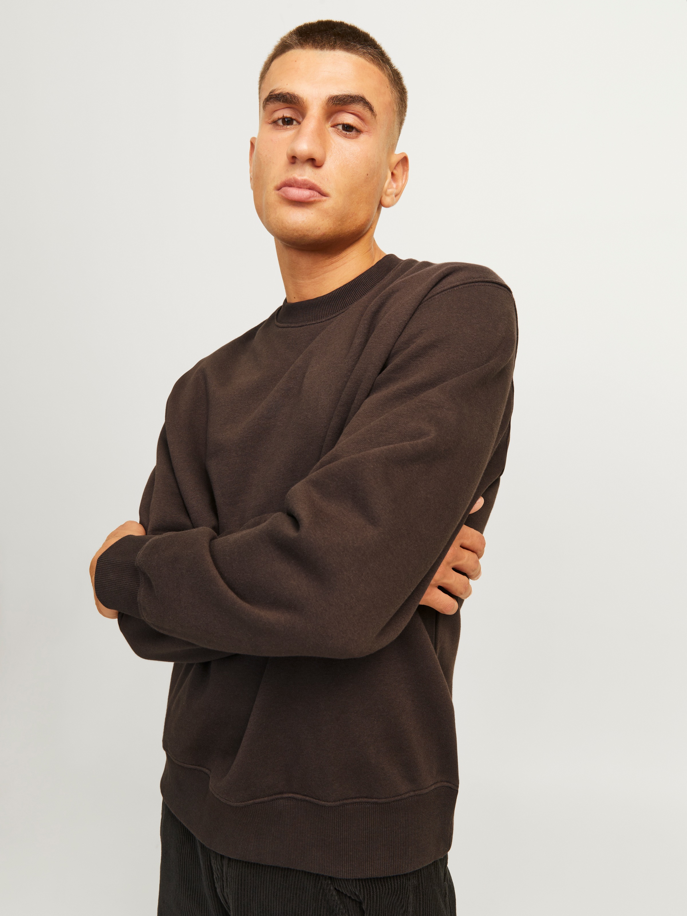 Jack & Jones Sweatshirt »JJEURBAN EDGE SWEAT CREW NECK NOOS«, mit Rippbündchen