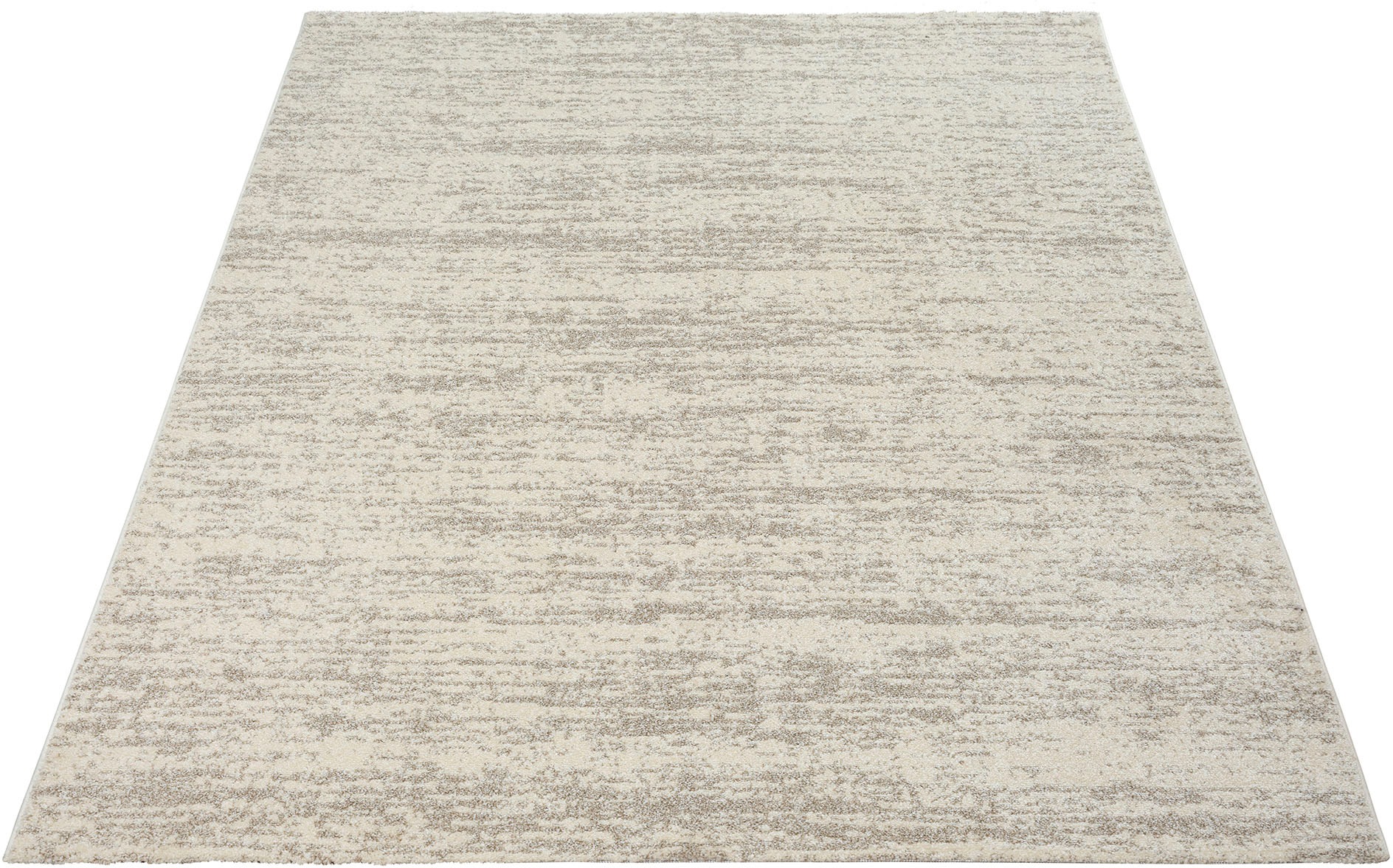 Sanat Teppich "Oslo, auch als Läufer und in Rund" rechteckig 10 mm Höhe meliert robuster Kurzflor, Wohnzimmer, Schlafzimmer, auch als Läufer