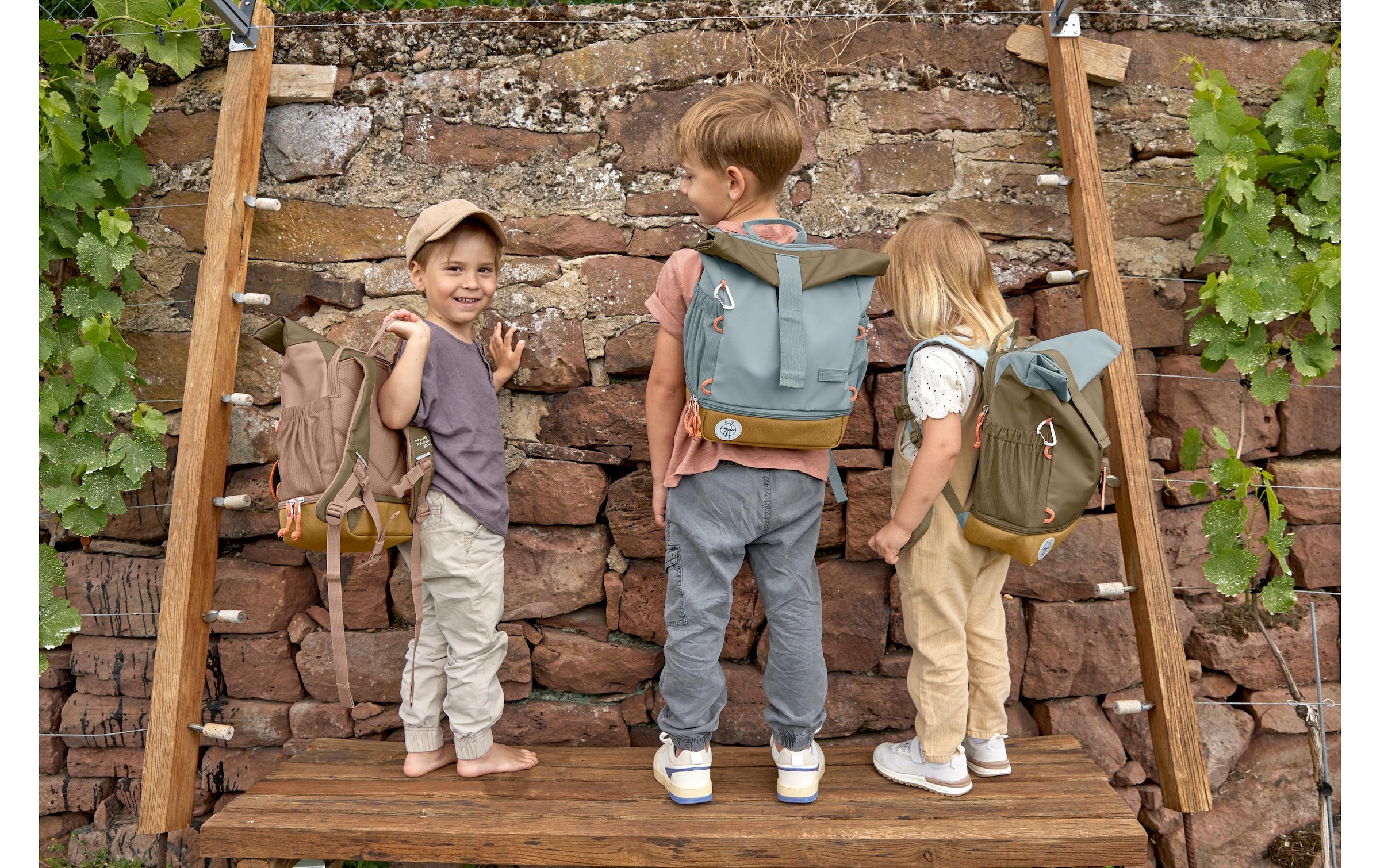 LÄSSIG Kinderrucksack »Mini Rolltop Nature Haselnuss«