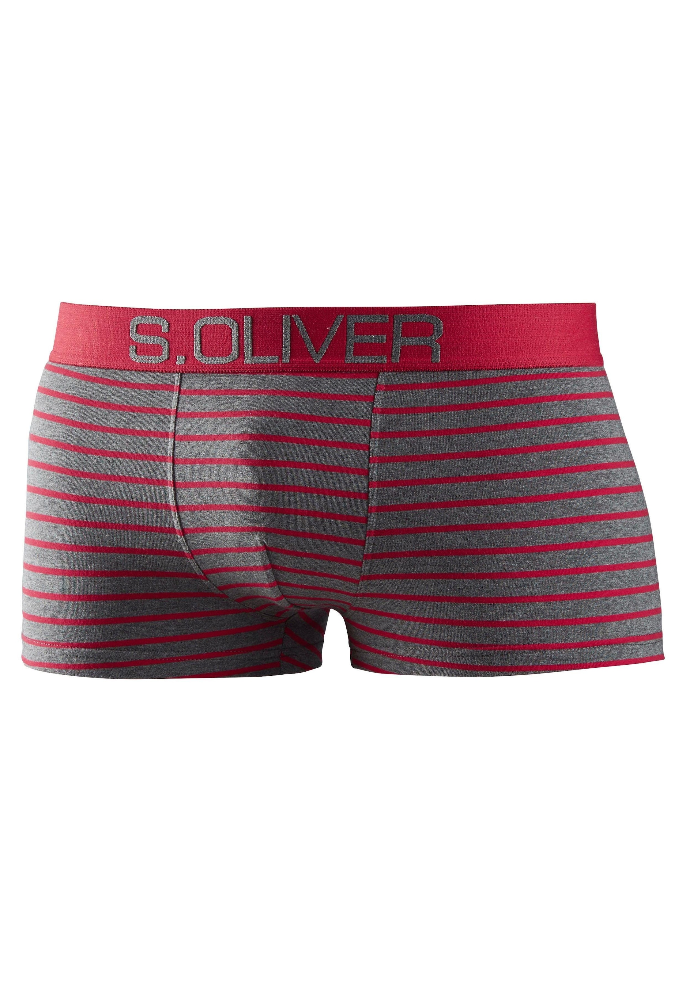 s.Oliver Hipster, (Packung, 4 St.), knapp sitzende Boxershorts für Herren aus Baumwoll-Mix