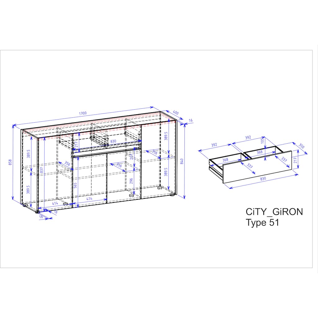 INOSIGN Sideboard »City/Giron«