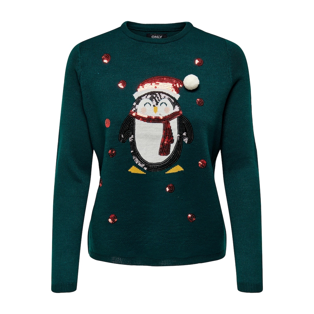ONLY Weihnachtspullover »ONLXMAS EXCLUSIVE PINGUIN PULLOVER KNT«