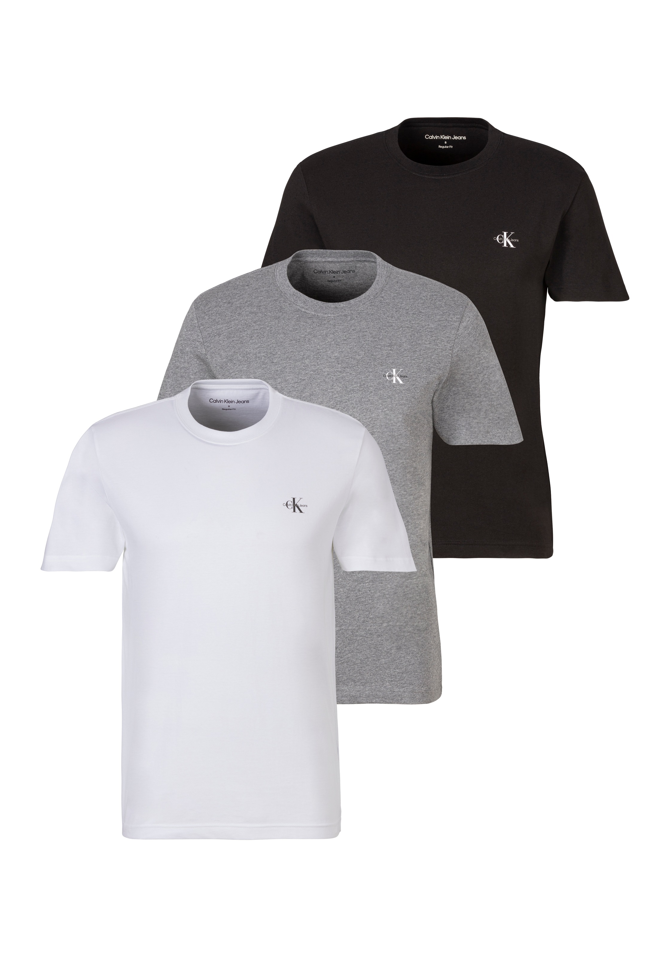 Calvin Klein Jeans T-Shirt »3 PACK MONOLOGO T-SHIRT« 3 Stk. mit Logodruck