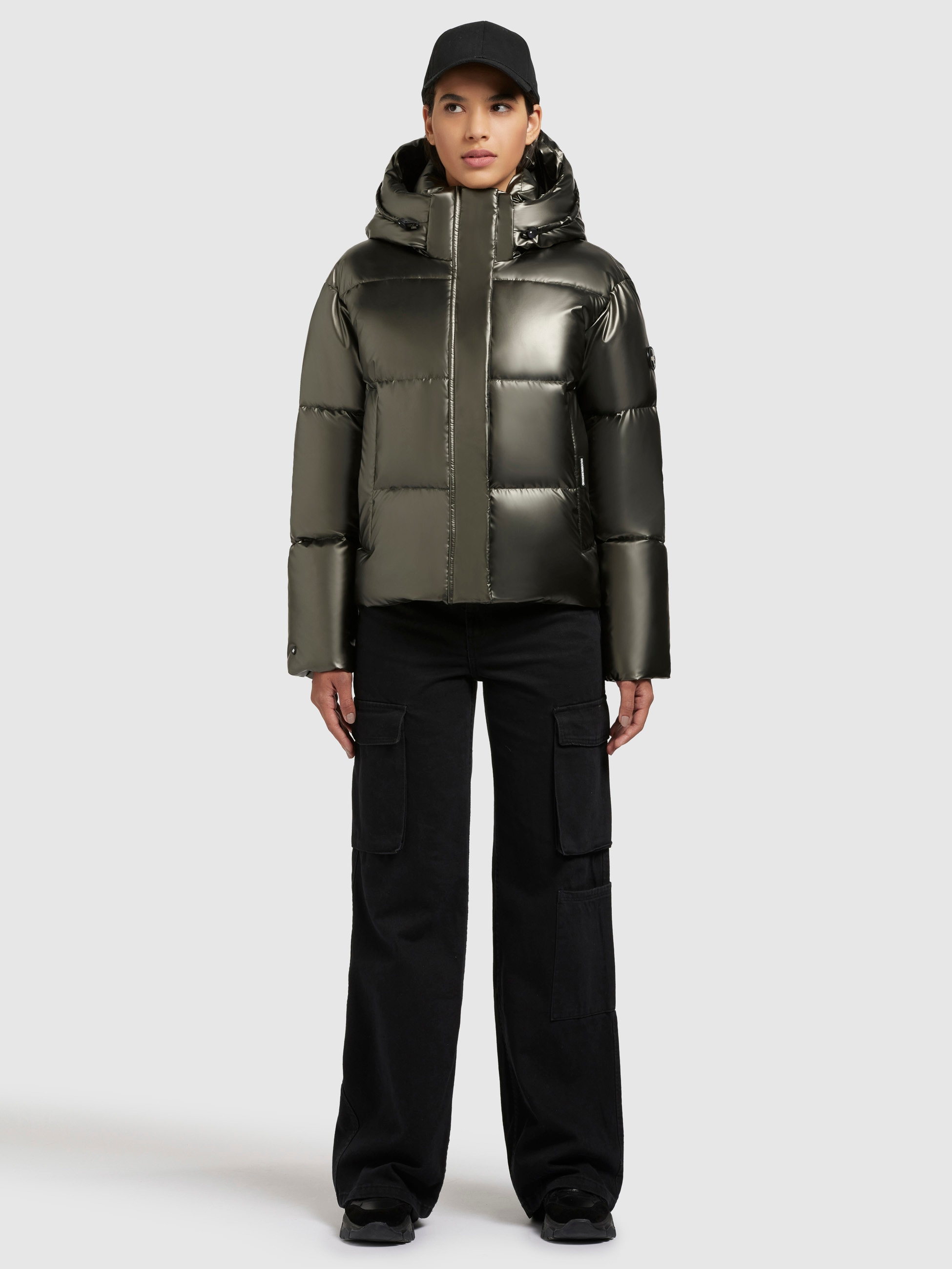 khujo Steppjacke »DEVINA SHINY«, mit Kapuze
