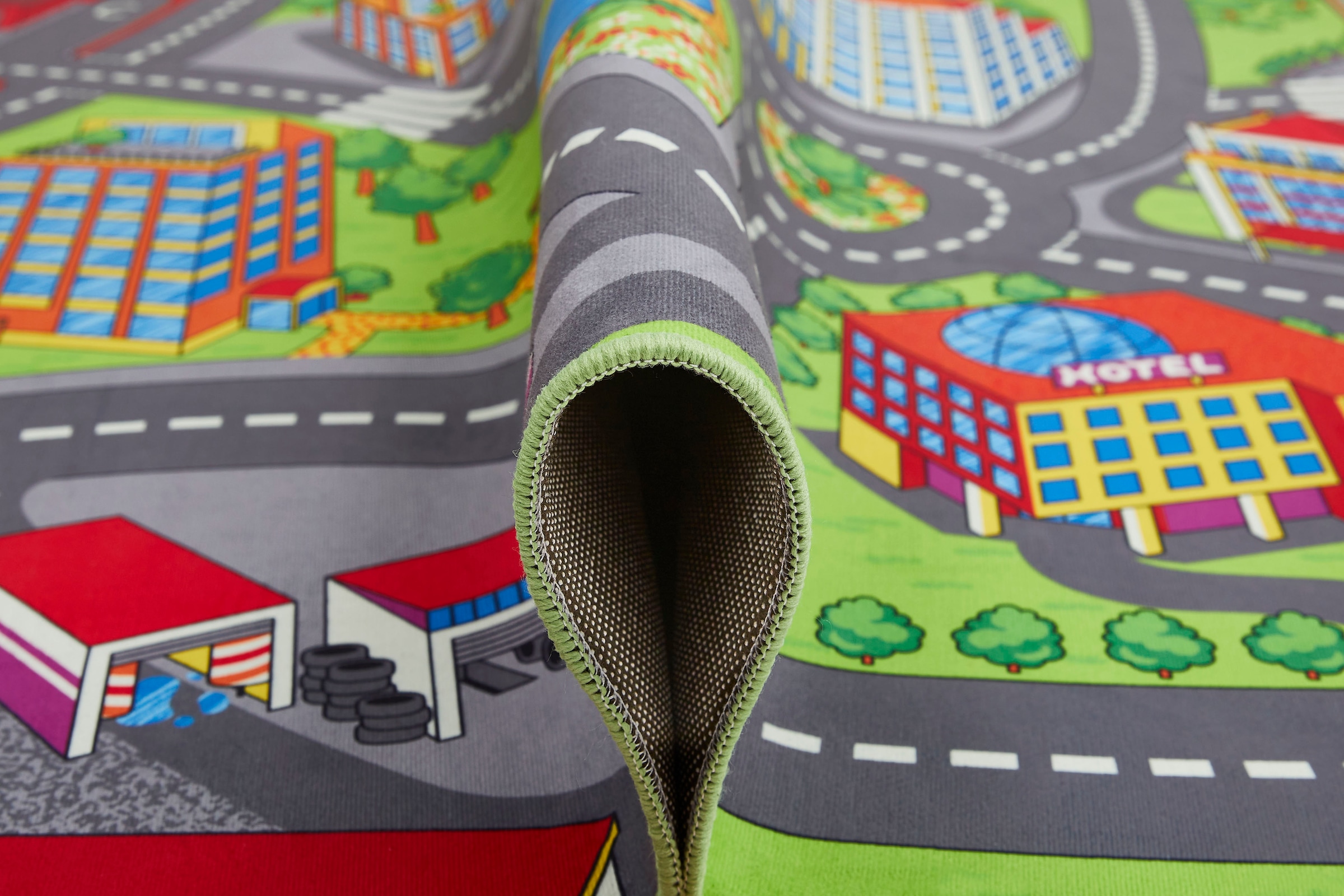 Andiamo Kinderteppich »Street«, rechteckig, 5 mm Höhe, Strassen-Spiel-Teppich, weiche Spielunterlage, rutschhemmend