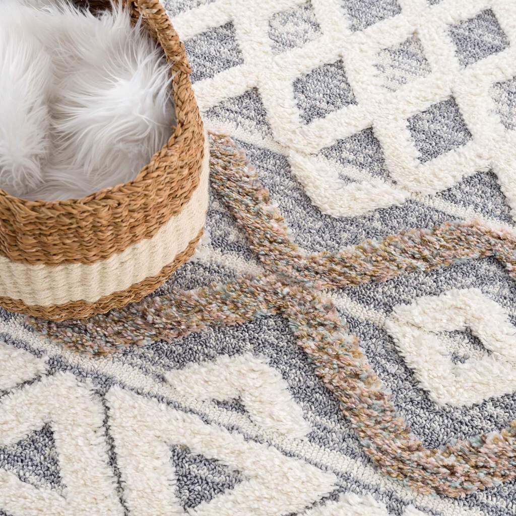 Carpet City Hochflor-Teppich »Focus 3050«, rechteckig, 20 mm Höhe, Läufer, Boho, Hochtief-Muster/ 3D-Effekt, für Wohnzimmer, Schlafzimmer