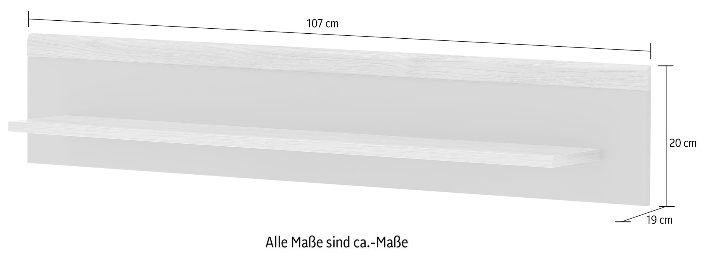 INOSIGN Wandboard »MAVAS«, in moderner Trendfarbe, Breite 107 cm