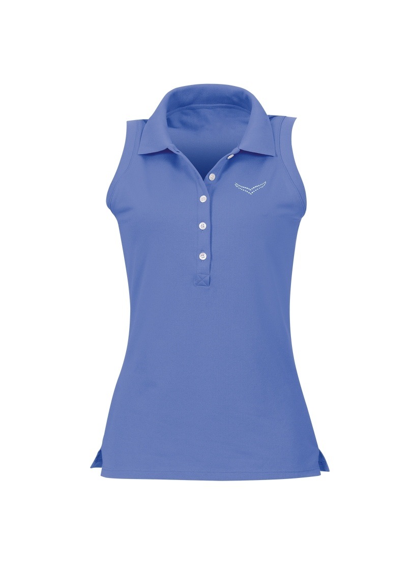 Trigema Shirttop »TRIGEMA Ärmelloses Poloshirt mit Kristallsteinen«, (1 tlg.)