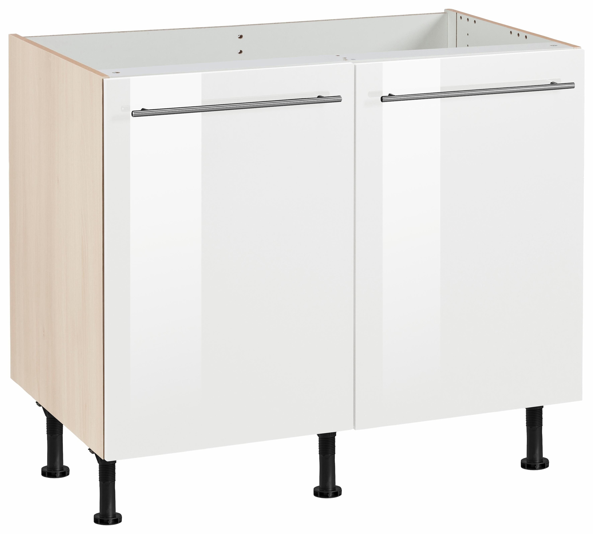 OPTIFIT 2 mit Spülenschrank Türen, Shop höhenverstellbare »Bern«, Metallgriffen mit 100 im ordern Füsse, cm breit, Jelmoli-Online ❤