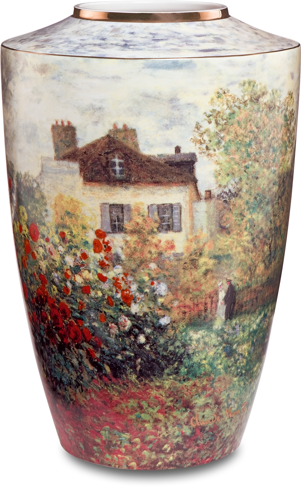Goebel Tischvase »Vase Claude Monet - "Das Künstlerhaus"«, (1 St.), aus Porzellan, Höhe ca. 24 cm