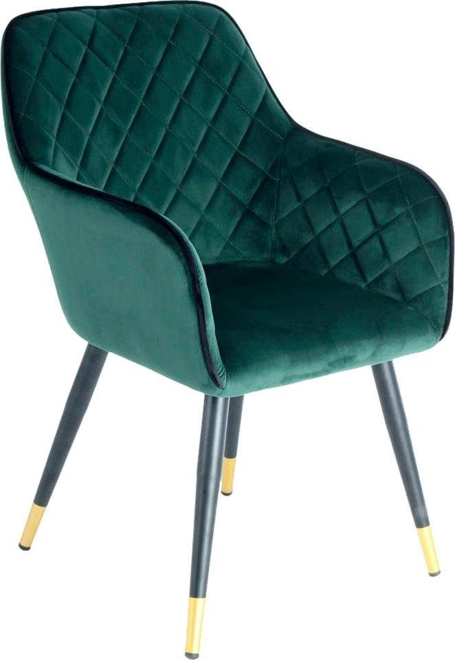 Kayoom Stuhl »Amino 525, stilvoller Design-Stuhl,samtweicher Bezug aus Velvet-Stoff«, 1 St., samtweicher Bezug, elegant, glamourös, elegante Optik