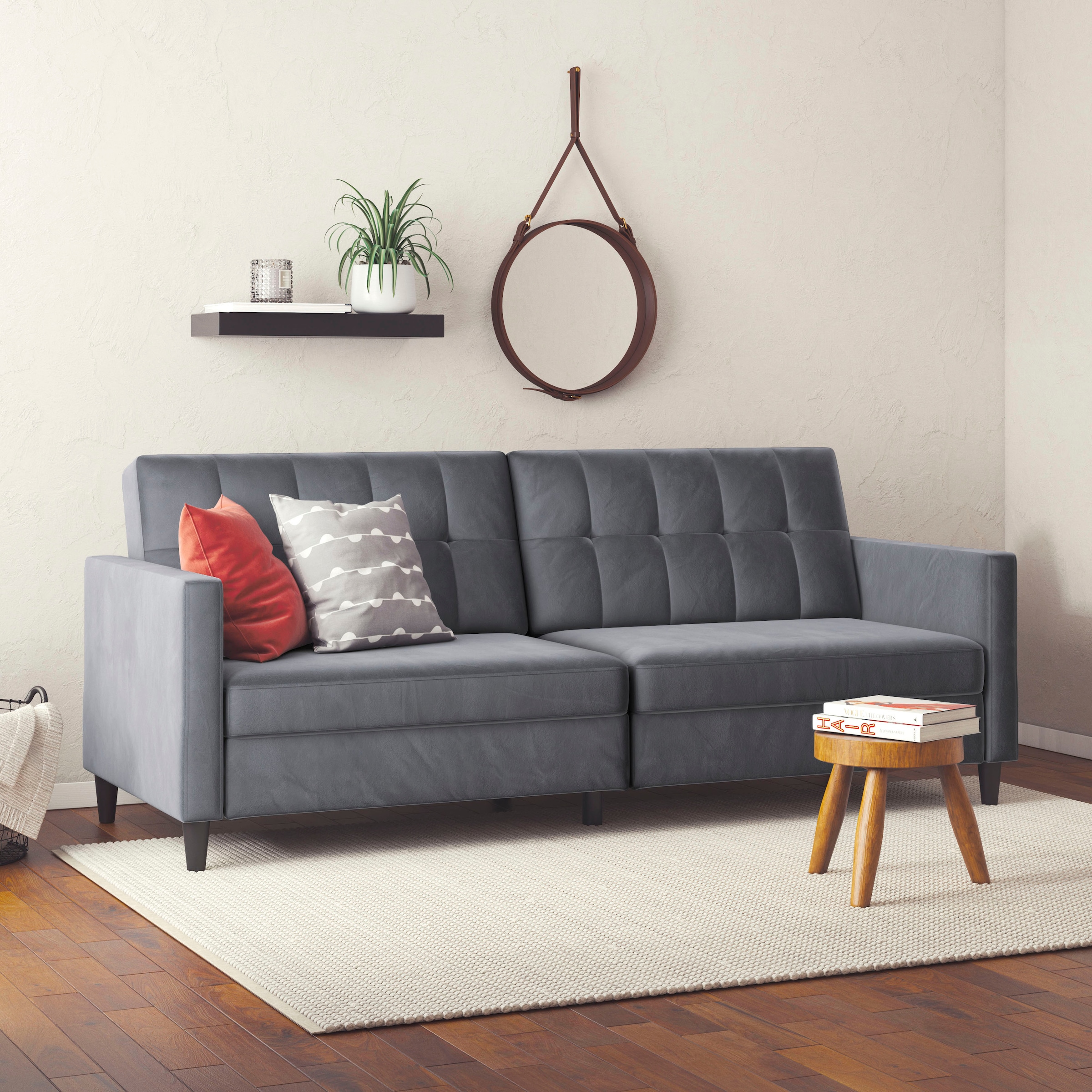 Dorel Home 3-Sitzer »Hartford II«, Bettfunktion, Rückenlehne 2-teilig, 3-fach verstellbar, Sitzhöhe 43 cm