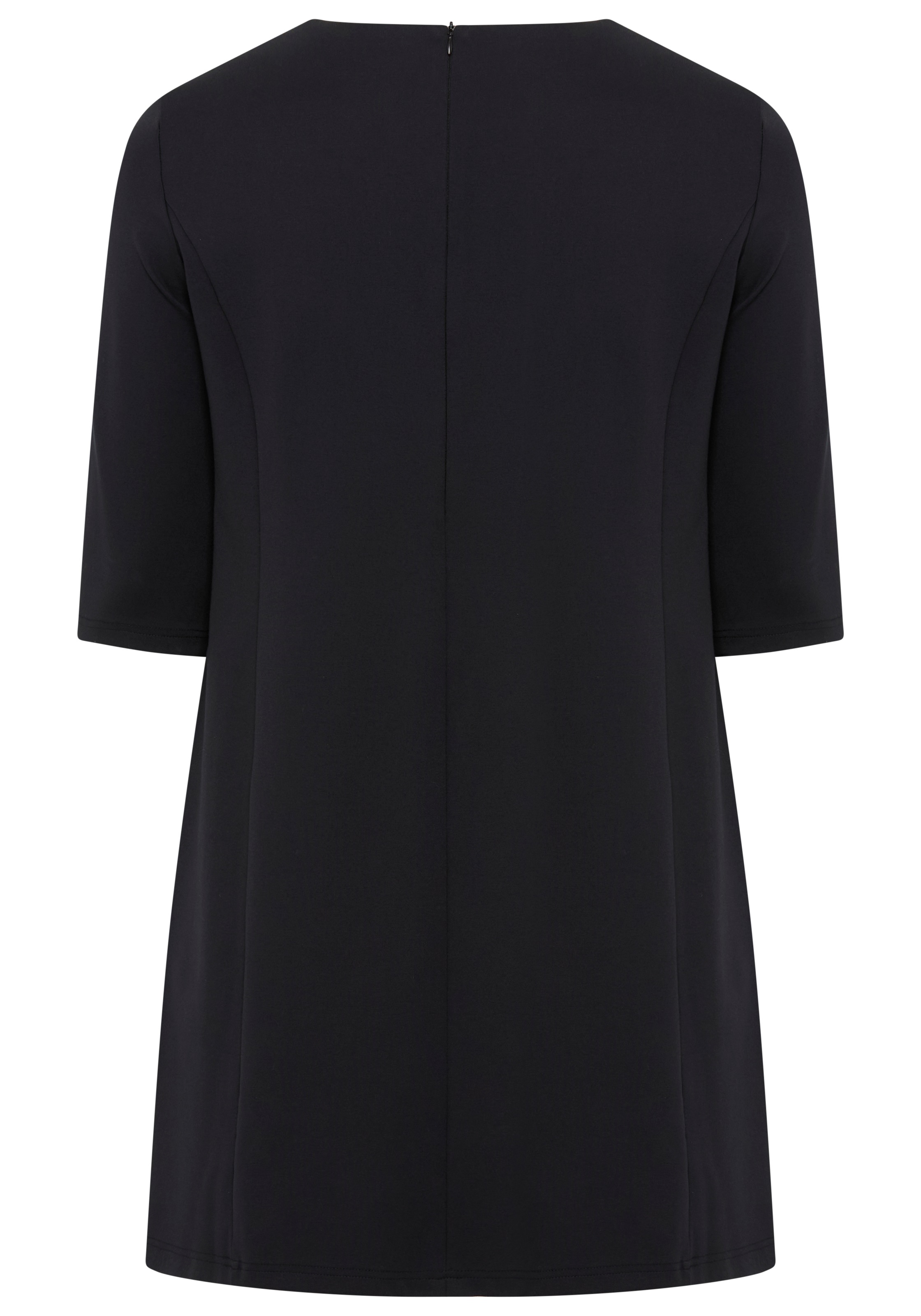 Laura Scott CURVE Jerseykleid, mit 3/4-Ärmeln aus schmeichelnder Milano Rippe - GROSSE GRÖSSE