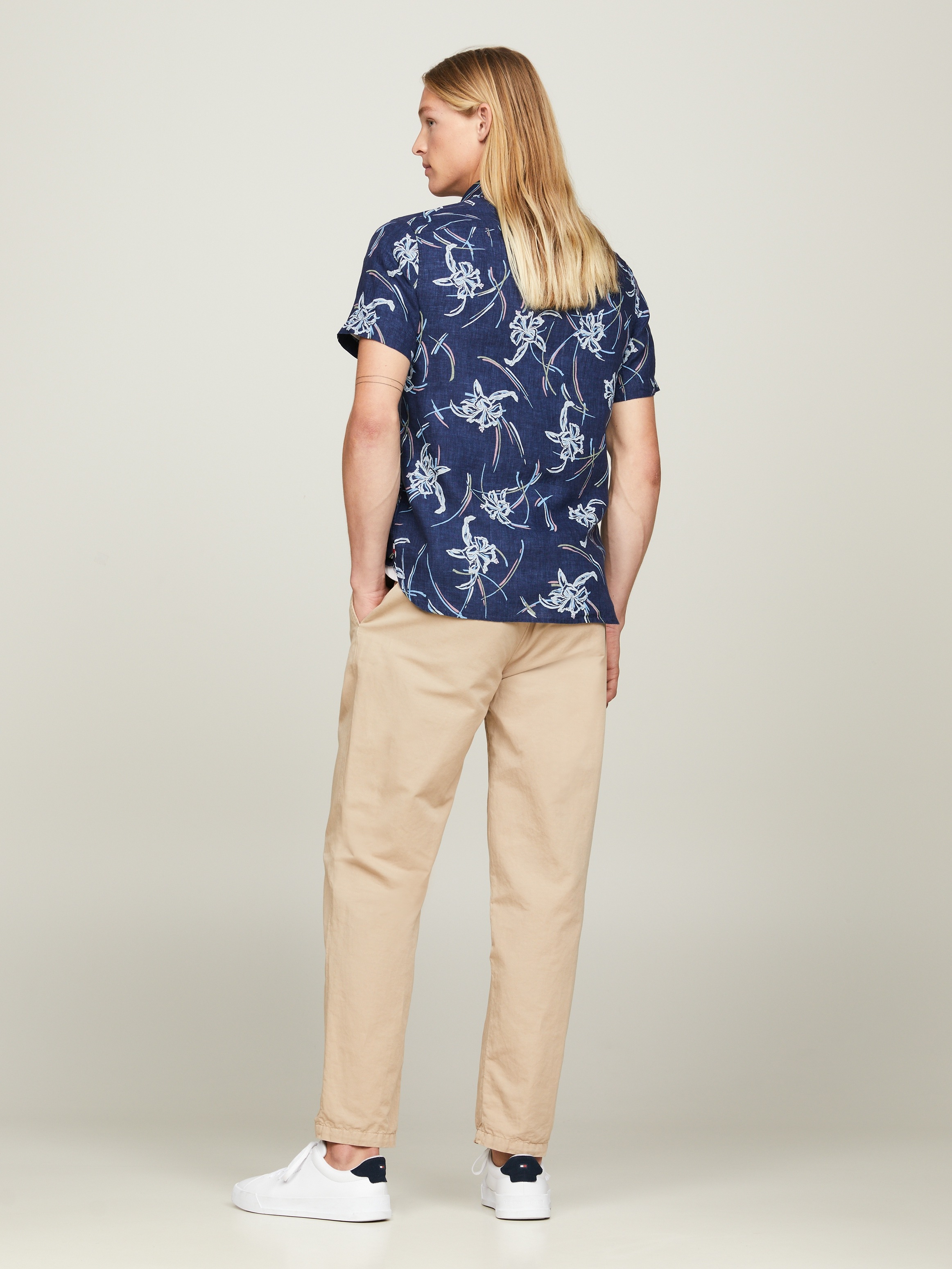 Tommy Hilfiger Leinenhemd »LI TROPICAL PRT SF SHIRT«, mit tropischen Print