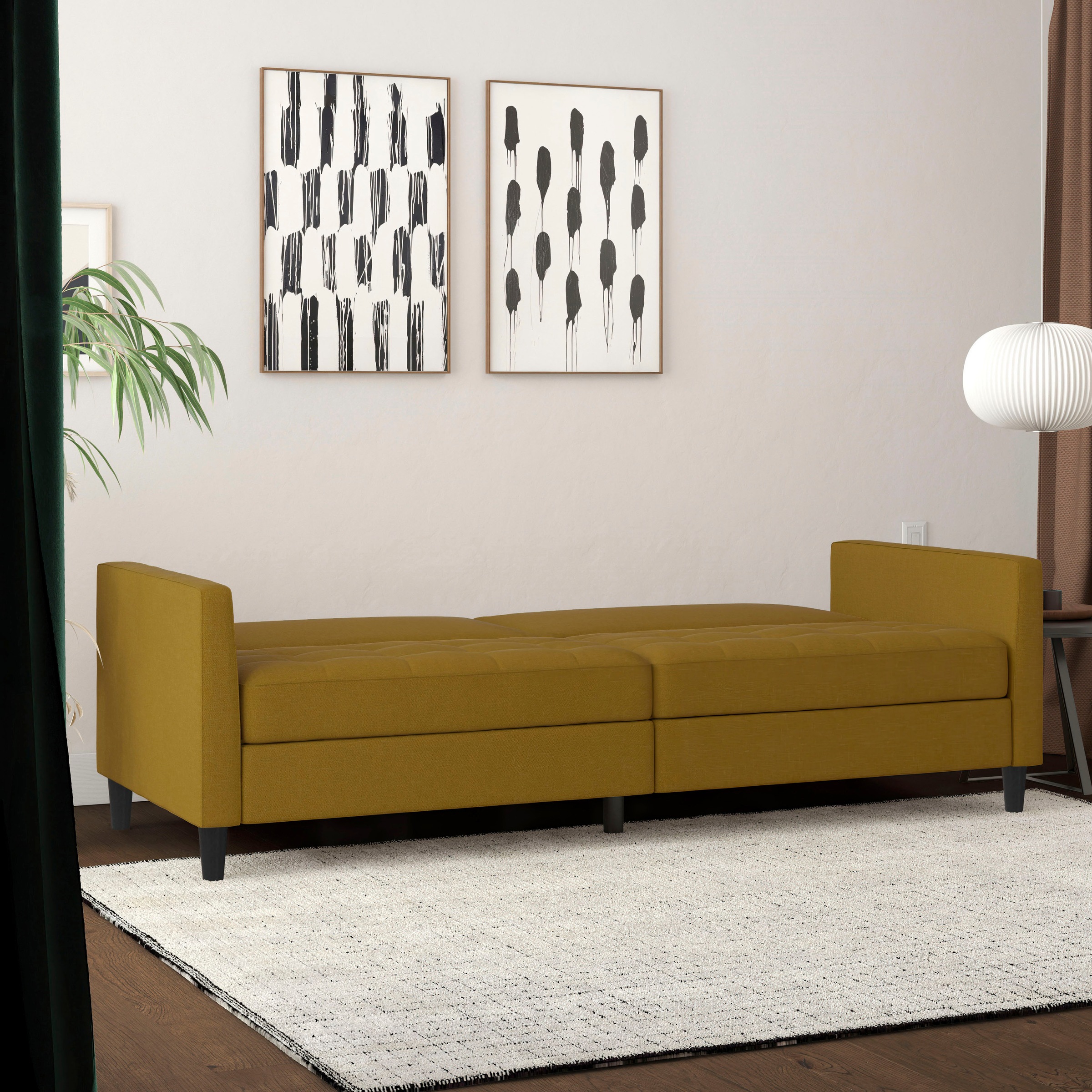 Dorel Home 3-Sitzer »Presley«, Sofa mit Bett-Funktion und verstellbarer Rückenlehne