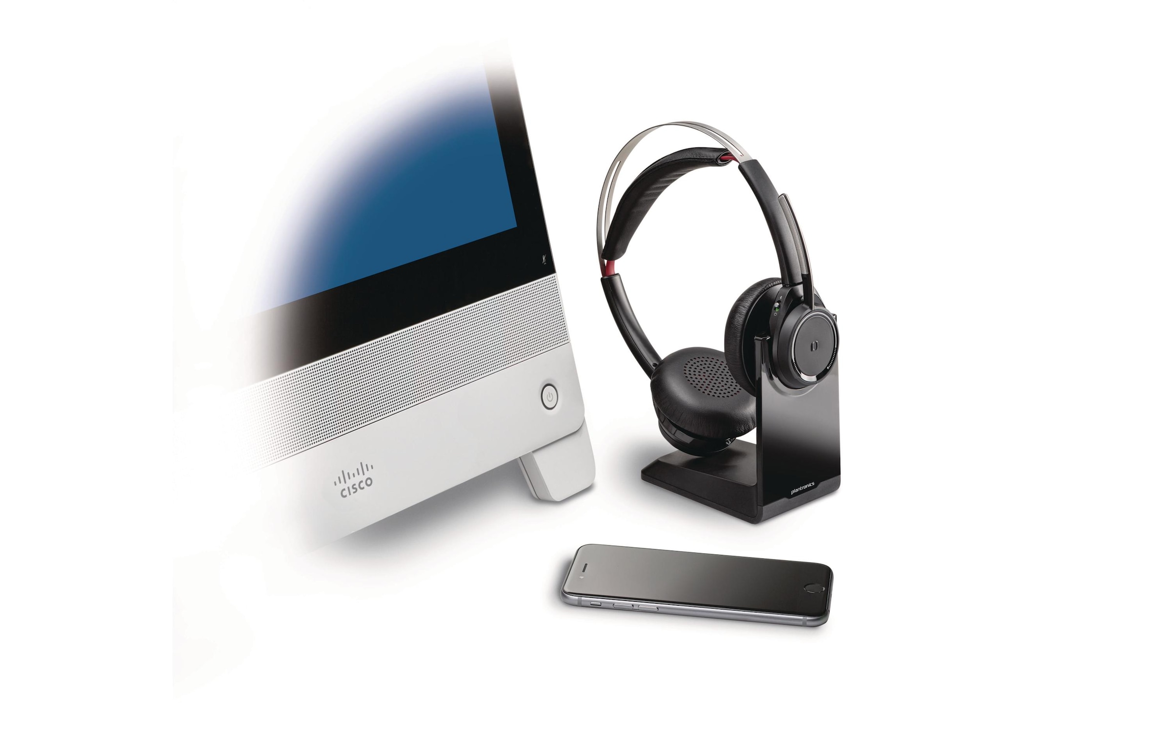 Plantronics Headset »Voyager Focus UC keine Ladestation«, Noise-Cancelling