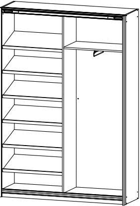 »Minosa«, mit rauch cm bestellen Spiegel, Breite 136 Jelmoli-Versand online | Garderobenschrank