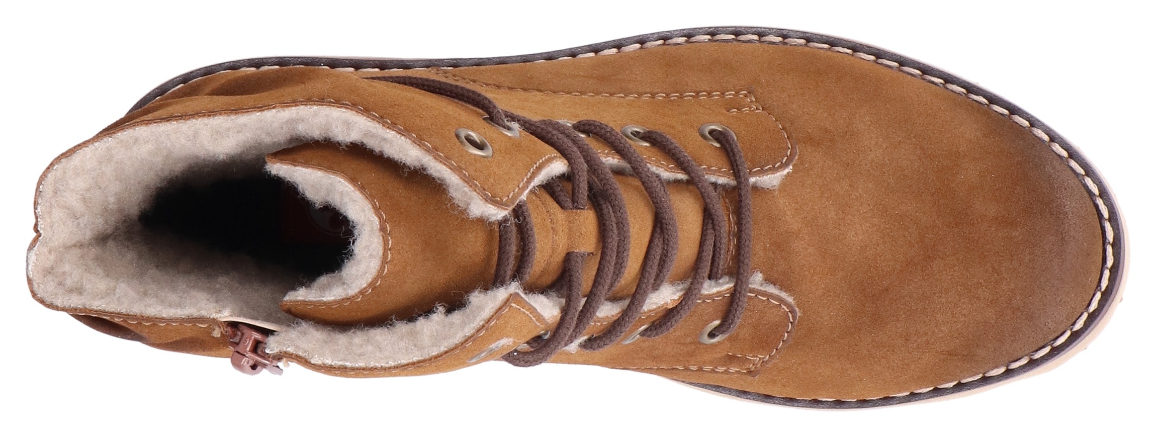 Rieker Winterstiefelette, Schnürboots, Winterboots, Profilsohle, mit Innenreissverschluss