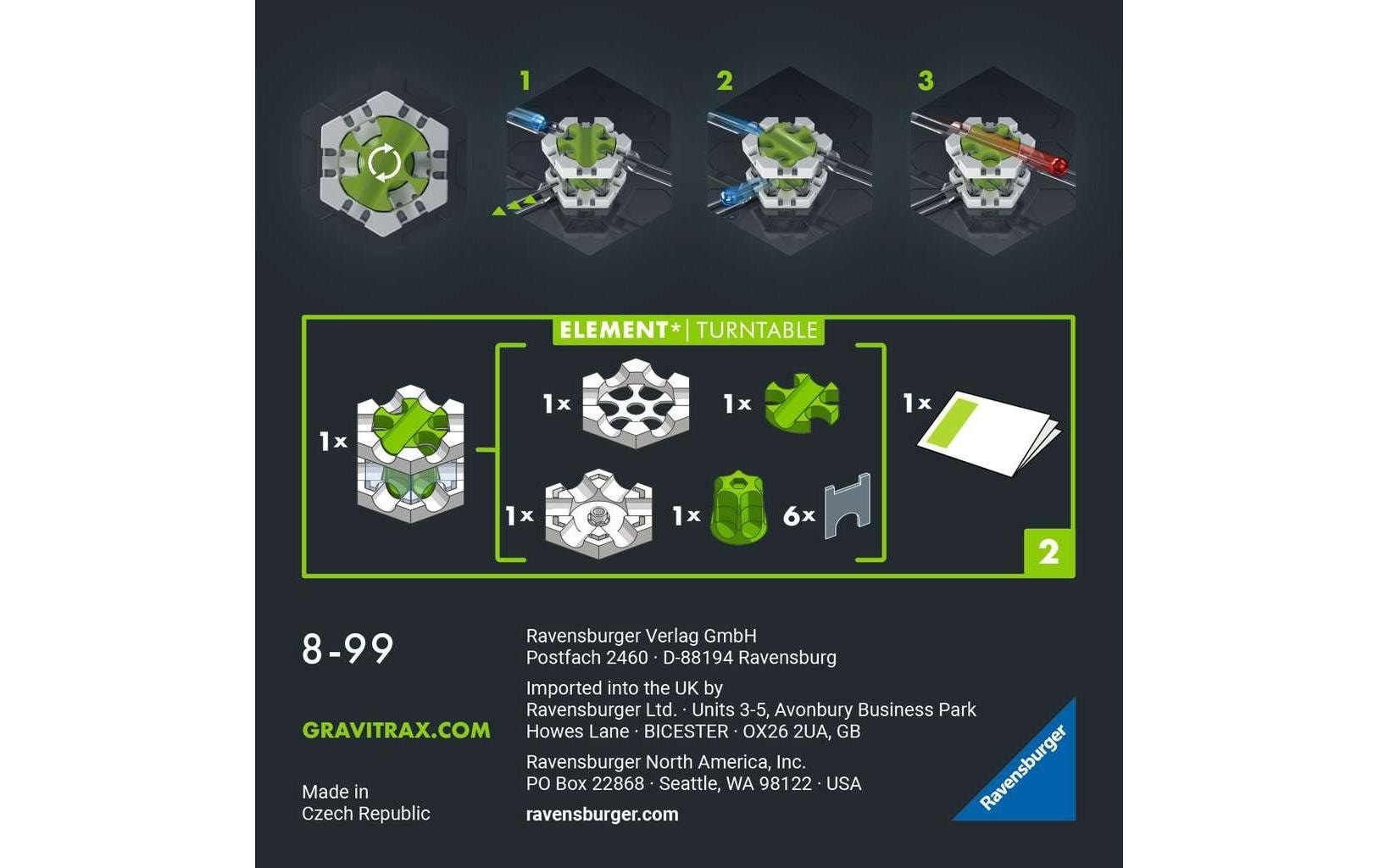 Ravensburger Kugelbahn »Zubehör GraviTrax Pro Element Turntable«, (2 tlg.)