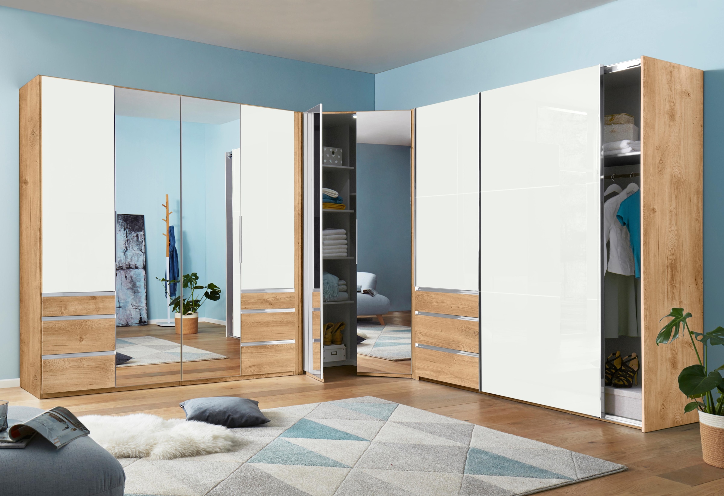 ❤ Fresh To Go Kleiderschrank »Level«, Spiegeltüren im mit Shop Glas-und Jelmoli-Online kaufen