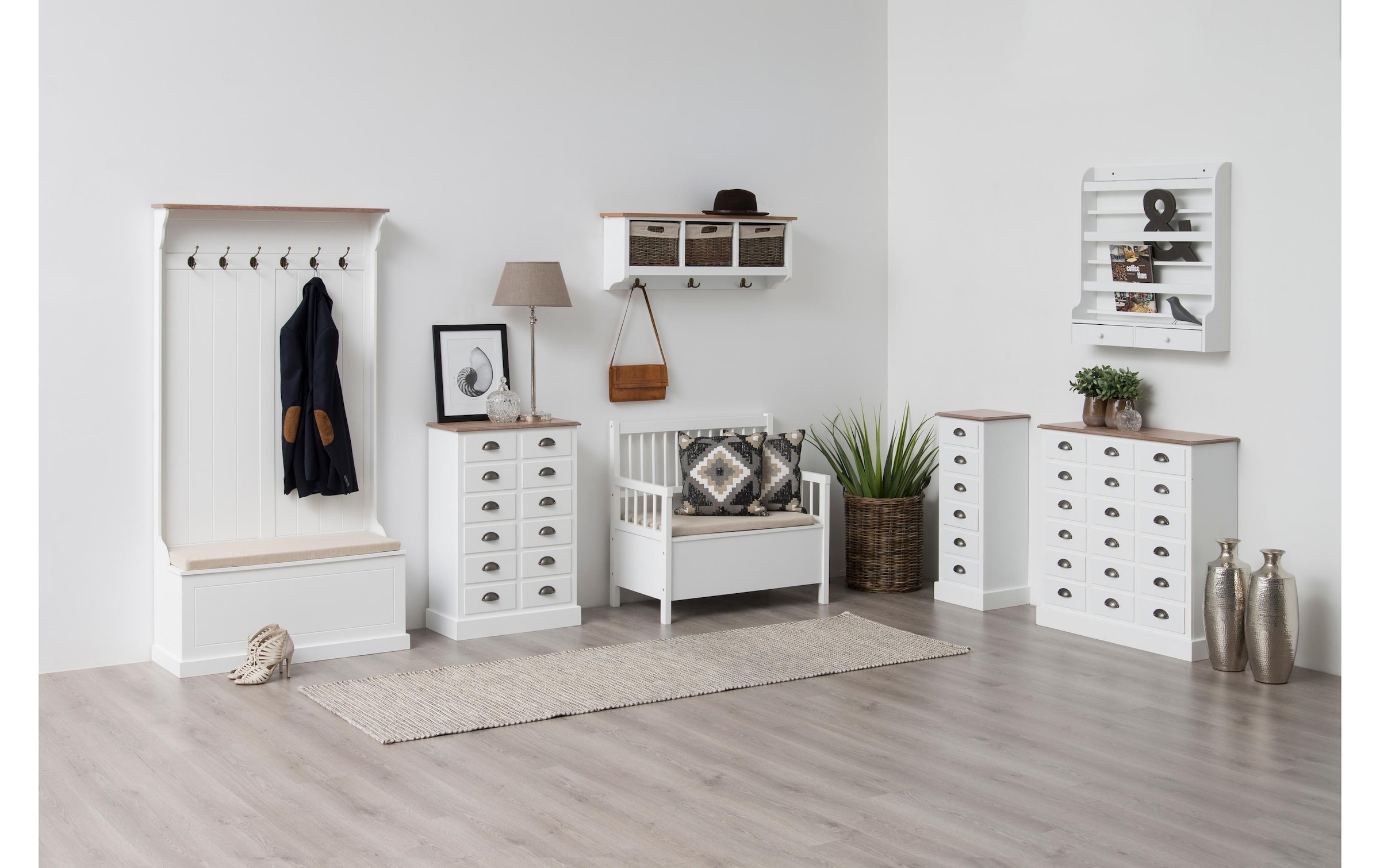 AC Design Sitzbank »Aster 90 x 48 x 85 cm, Weiss«