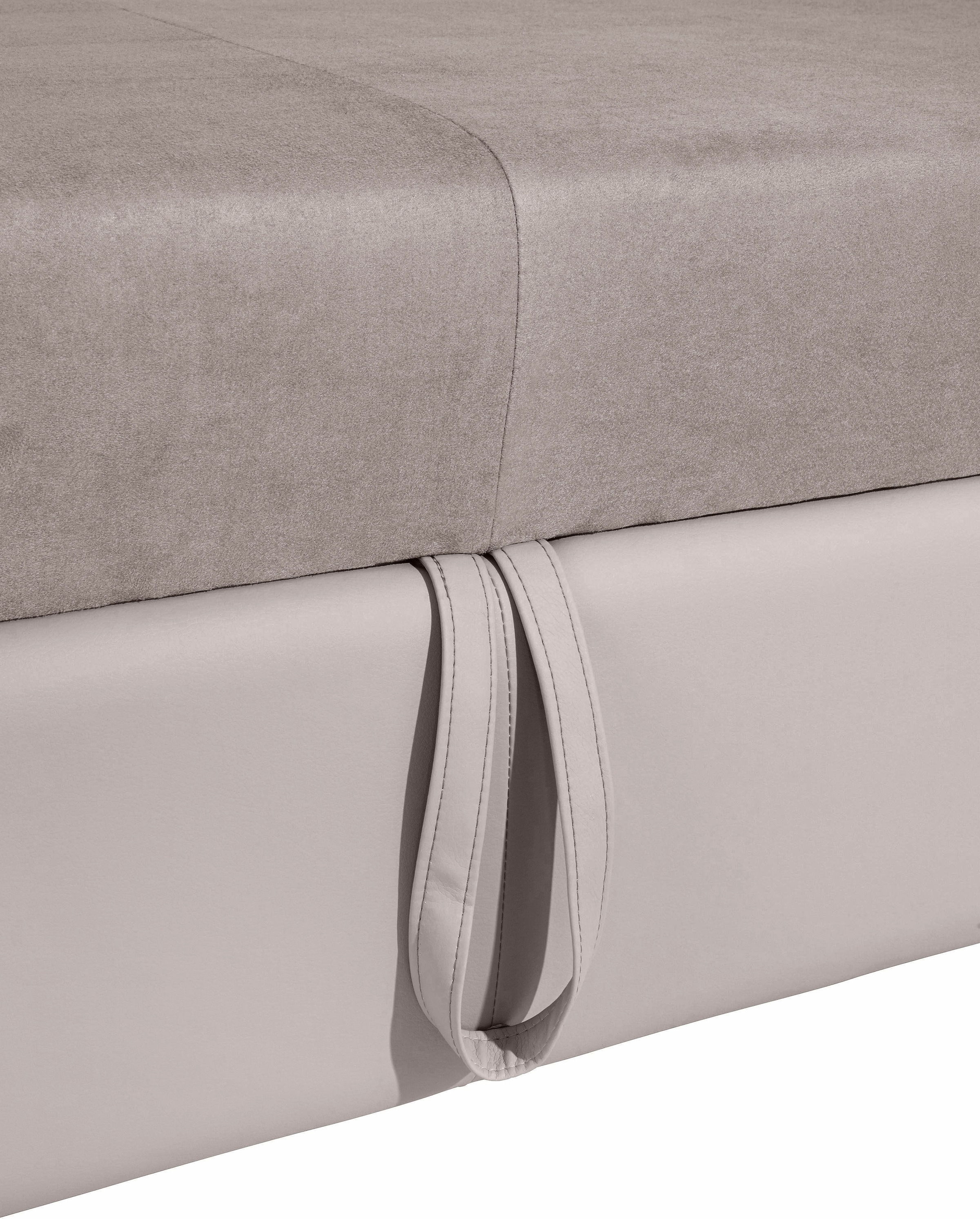 COTTA Polstergarnitur »Speedway L-Form«, (Set), Set bestehend aus: Ecksofa mit Kopfteilverstellung & Hocker