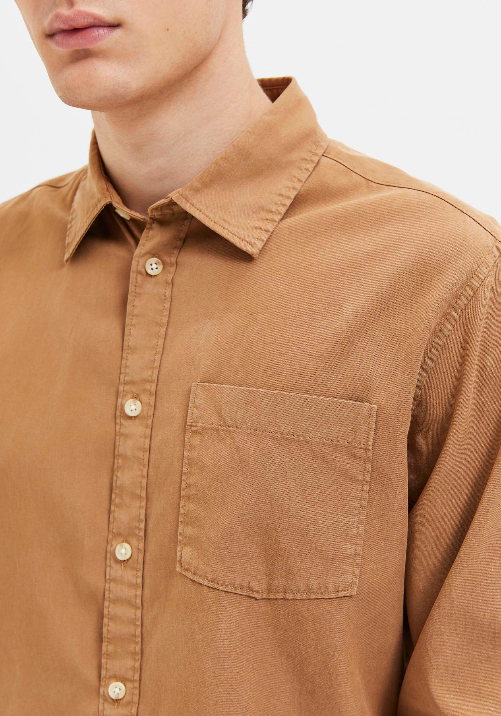 SELECTED HOMME Langarmhemd »SLHREGPASTEL-LINEN SHIRT LS W«